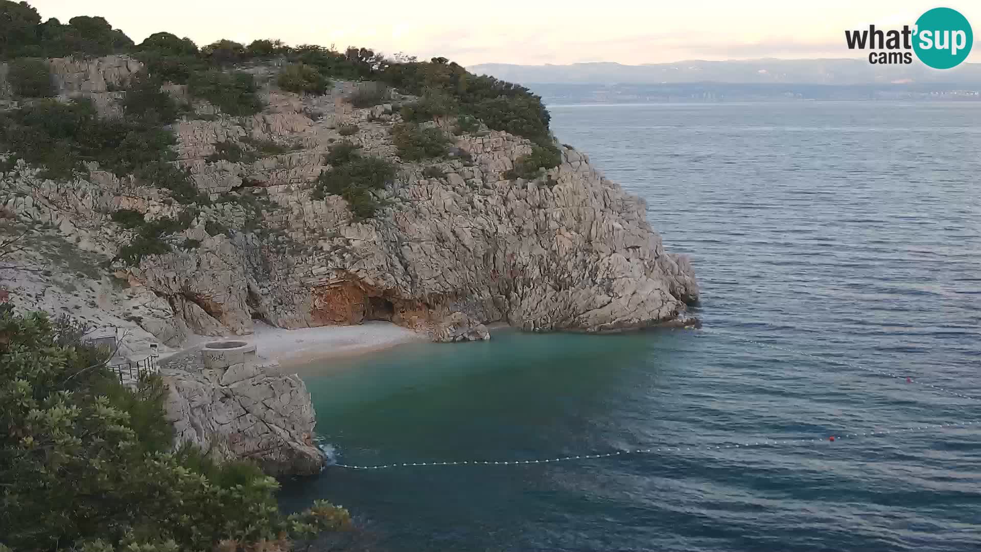 Webcam plage Brseč à Mošćenička Draga, Croatie