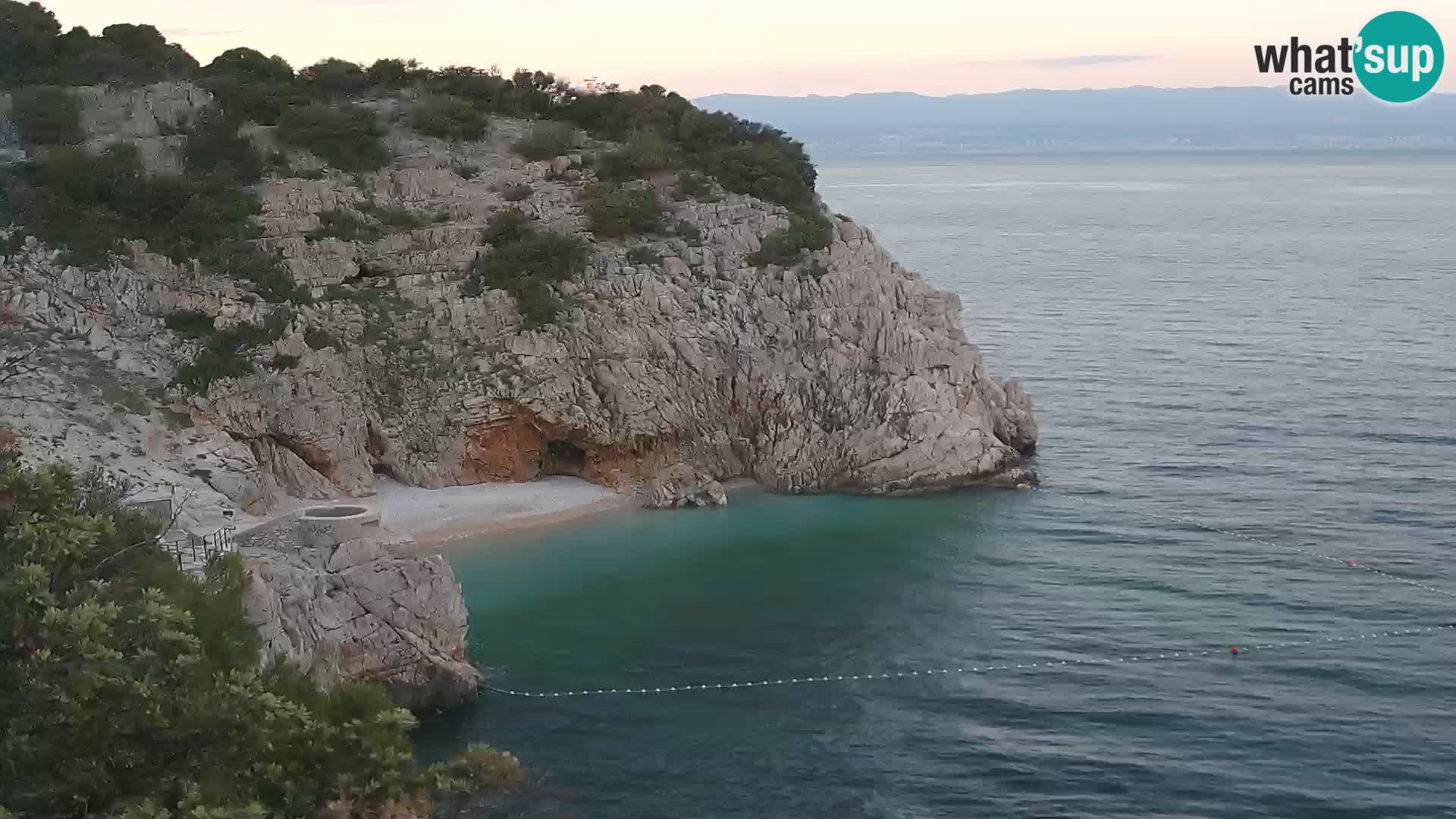 Cámara web de la playa de Brseč en Mošćenička Draga, Croacia