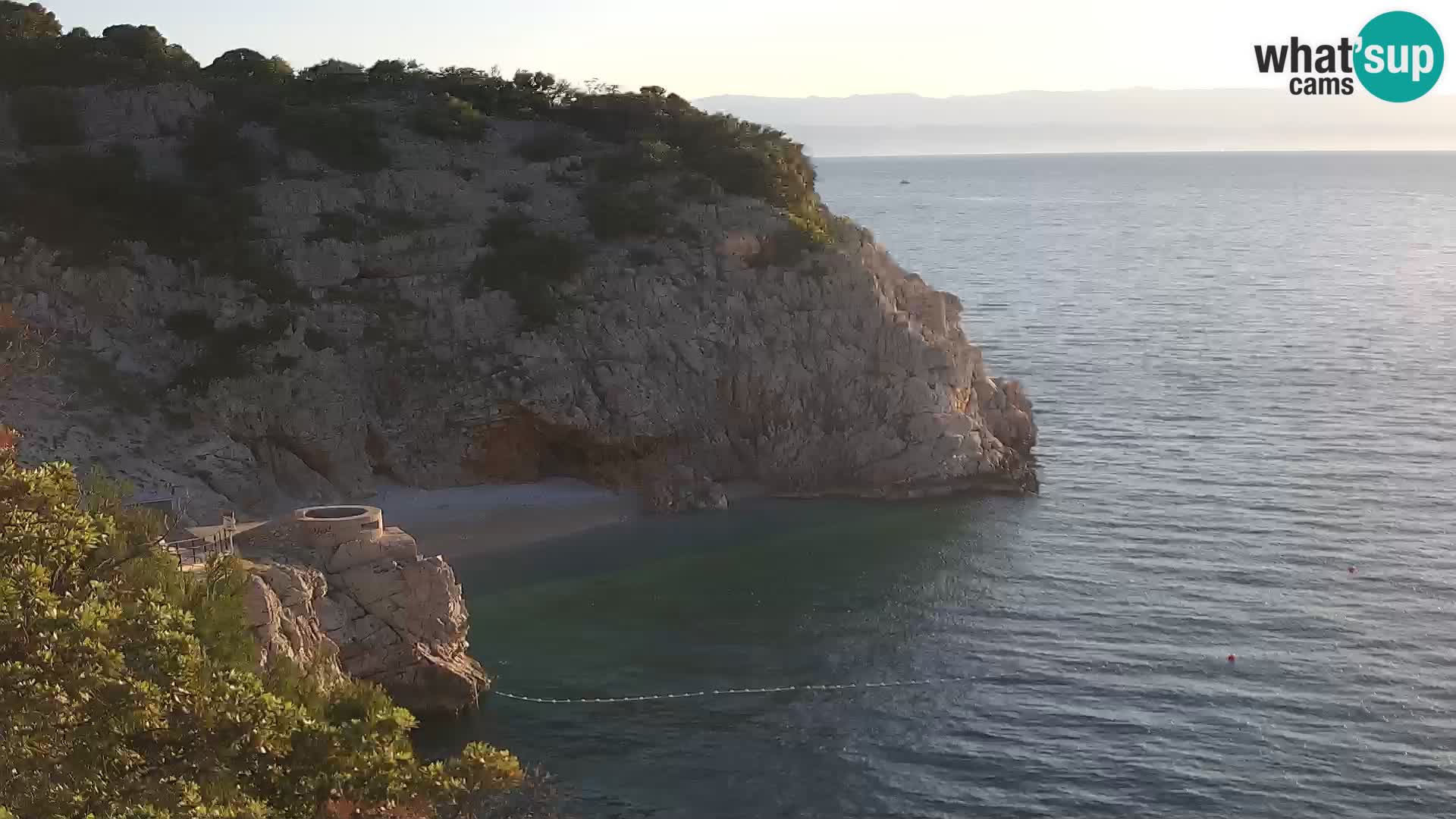 Cámara web de la playa de Brseč en Mošćenička Draga, Croacia