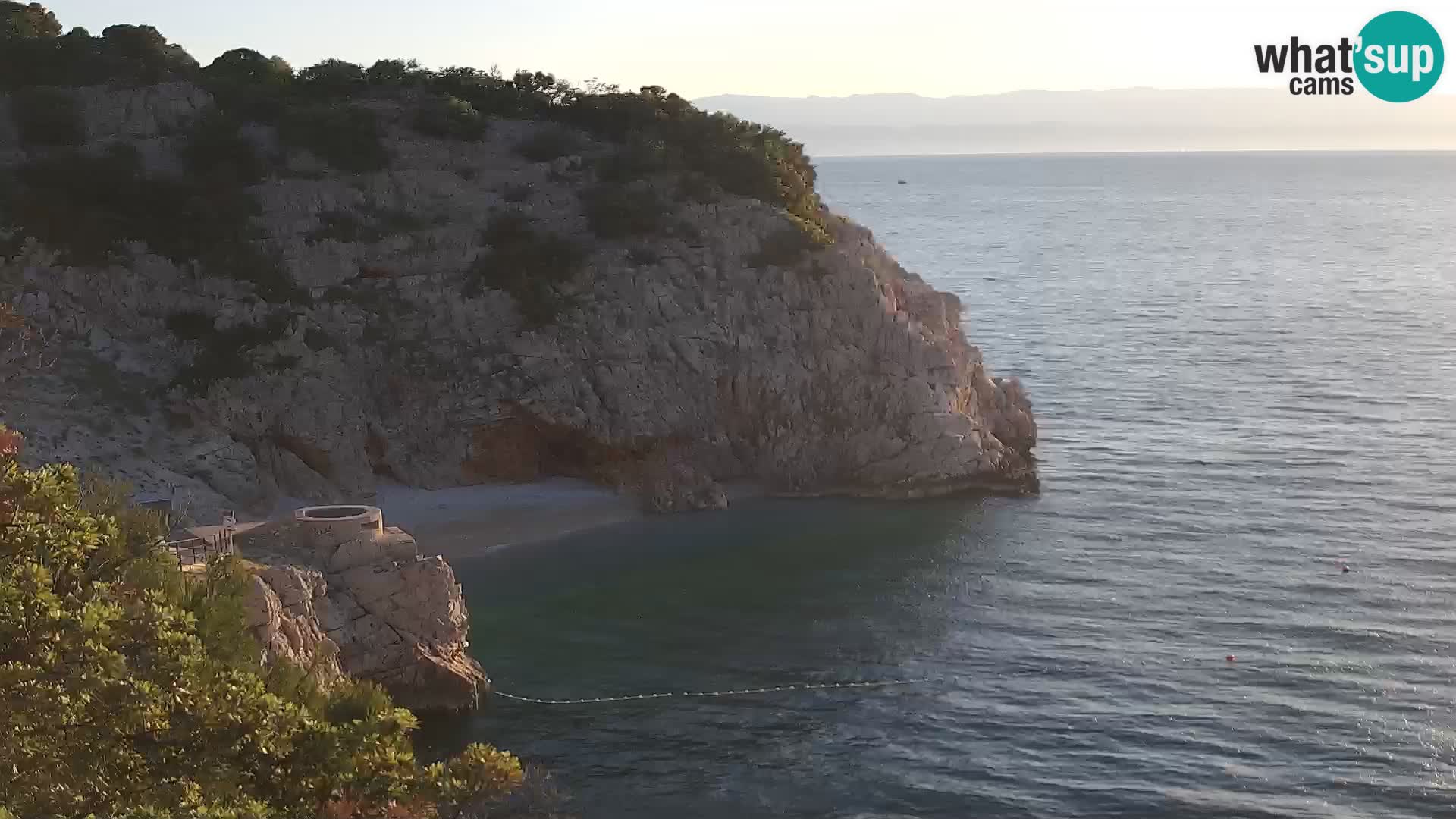 Webcam plage Brseč à Mošćenička Draga, Croatie