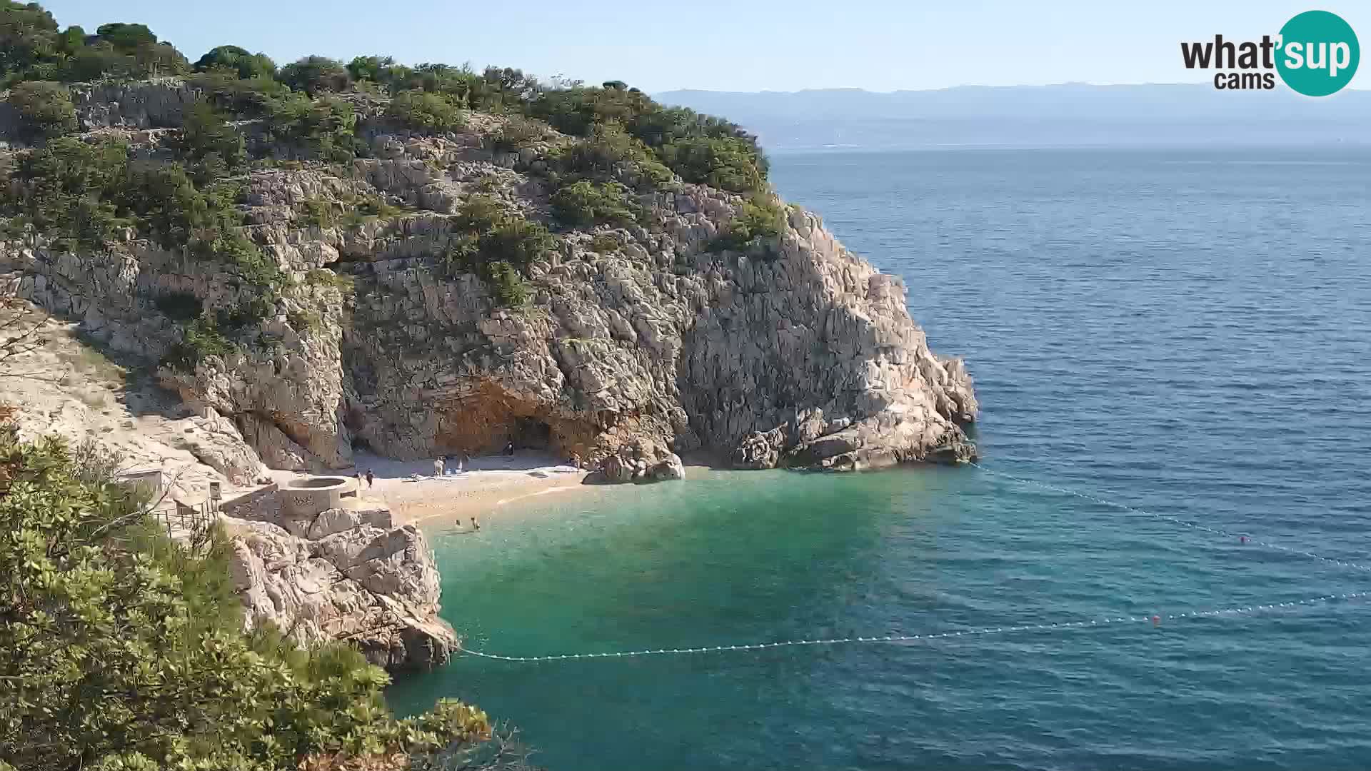 Webcam plage Brseč à Mošćenička Draga, Croatie