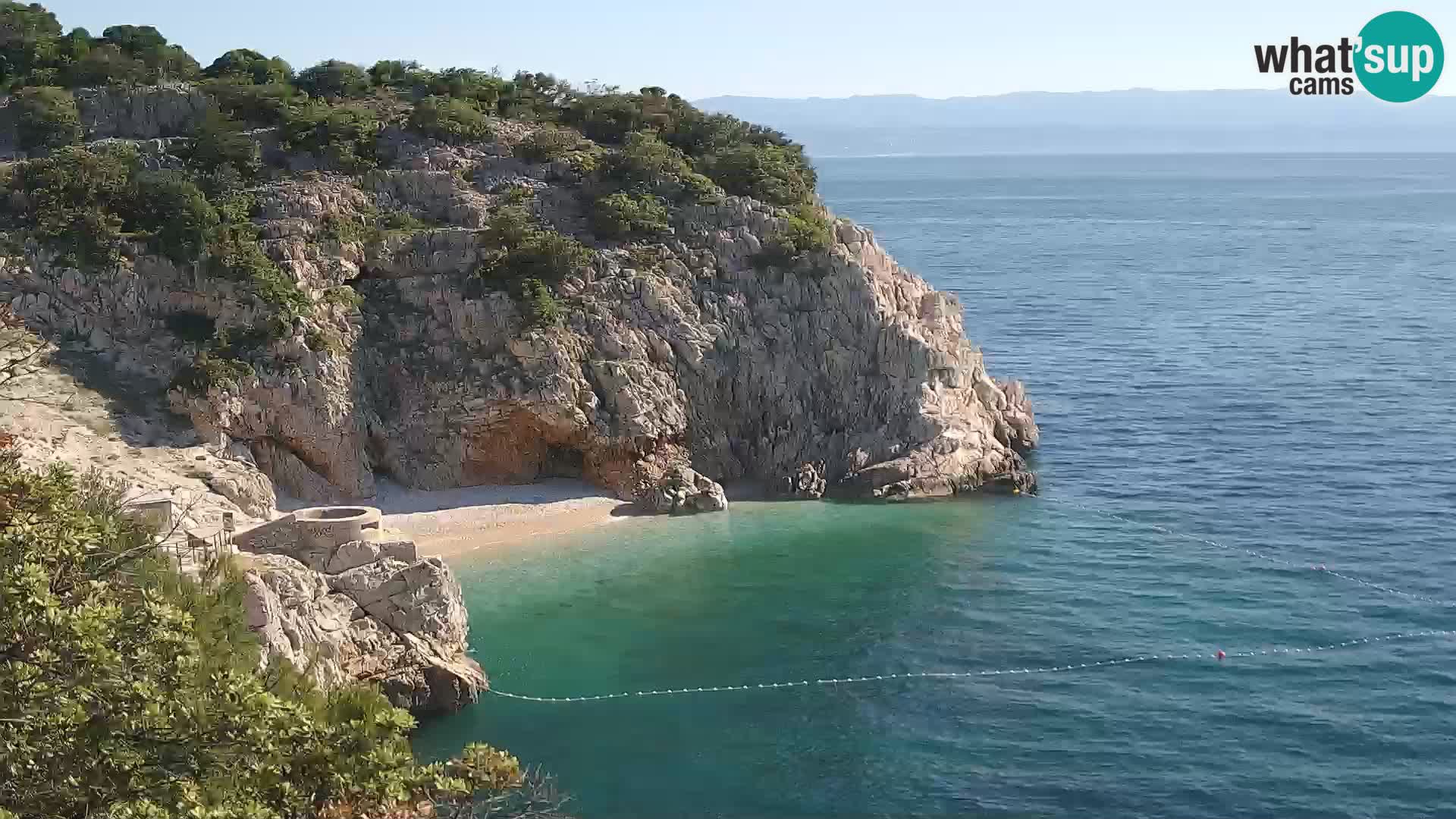 Cámara web de la playa de Brseč en Mošćenička Draga, Croacia