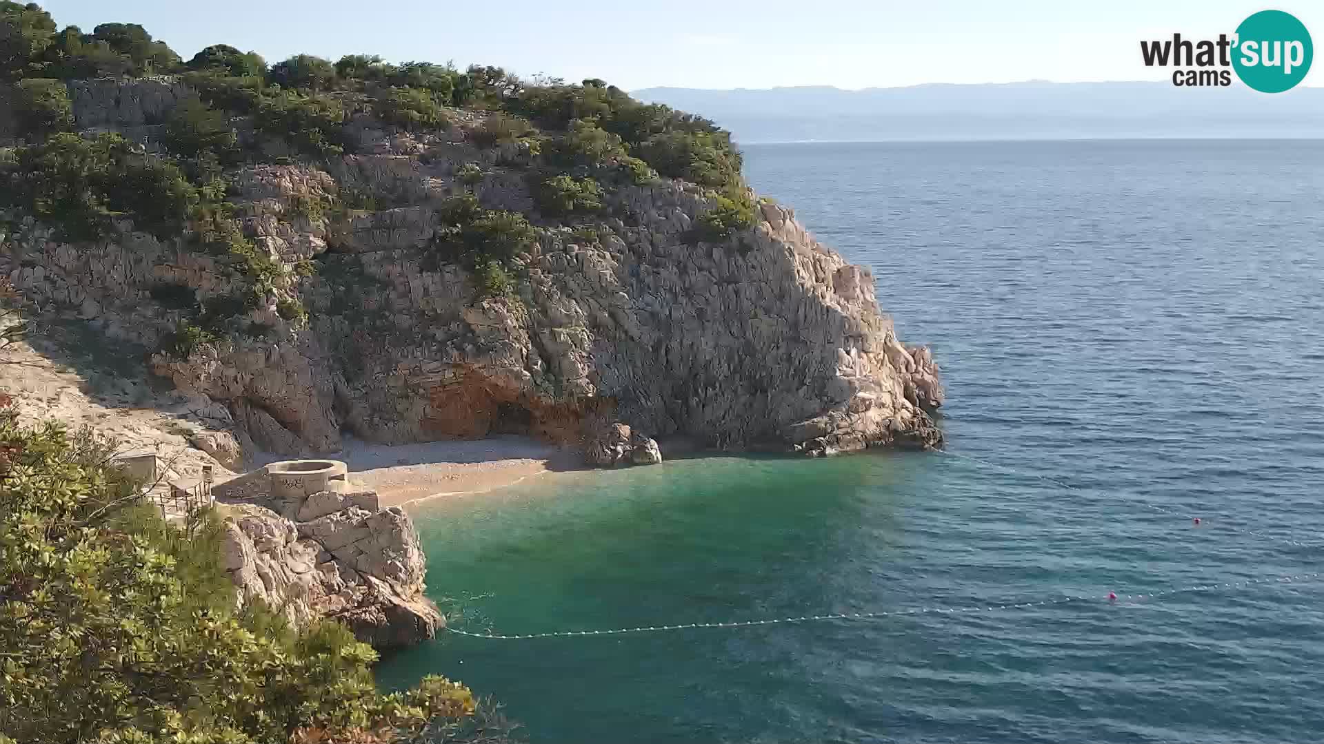 Webcam plage Brseč à Mošćenička Draga, Croatie