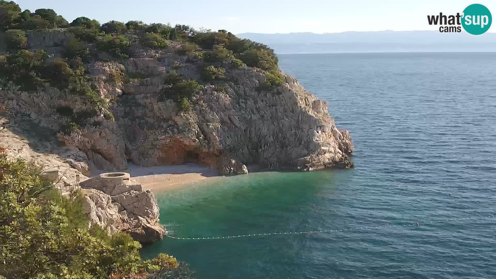 Cámara web de la playa de Brseč en Mošćenička Draga, Croacia