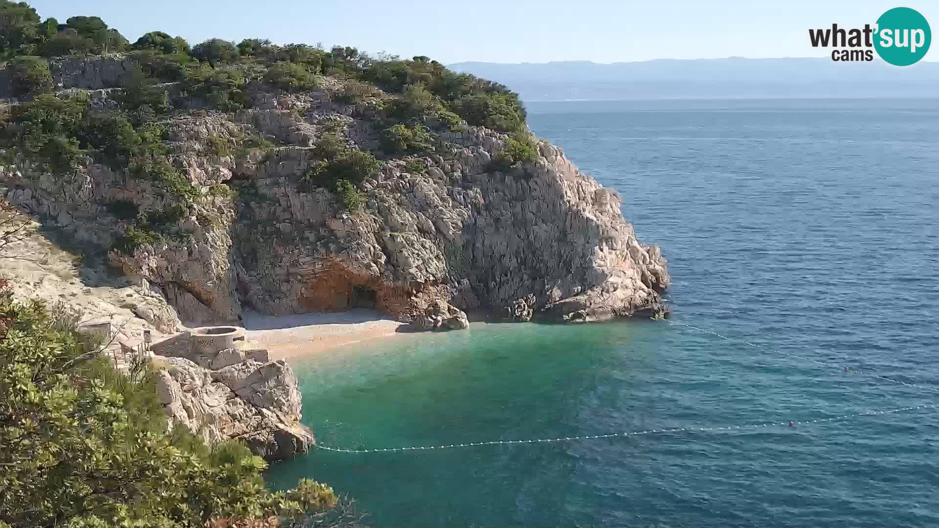 Cámara web de la playa de Brseč en Mošćenička Draga, Croacia
