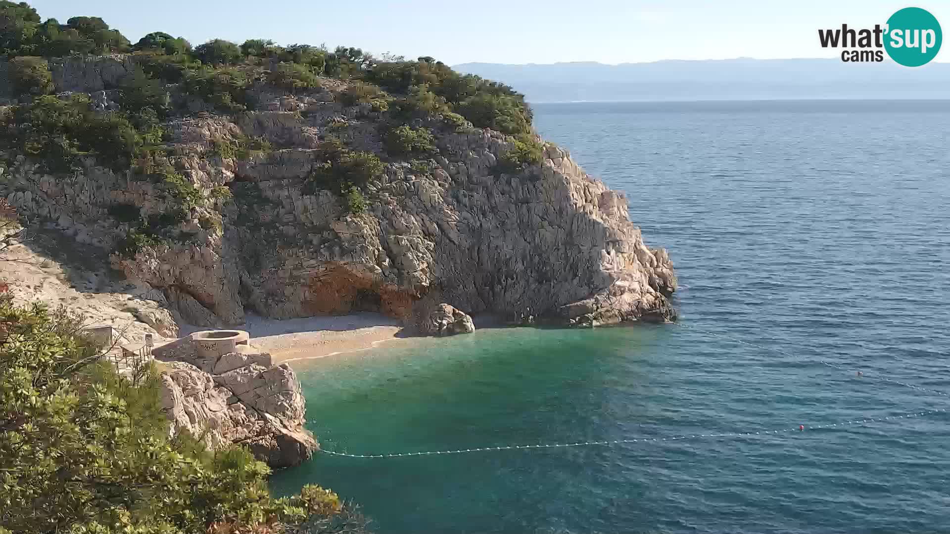 Cámara web de la playa de Brseč en Mošćenička Draga, Croacia