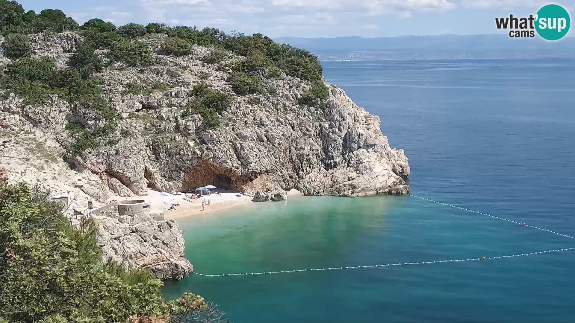 Cámara web de la playa de Brseč en Mošćenička Draga, Croacia