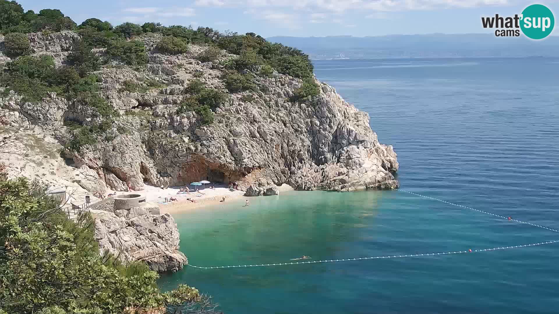 Cámara web de la playa de Brseč en Mošćenička Draga, Croacia