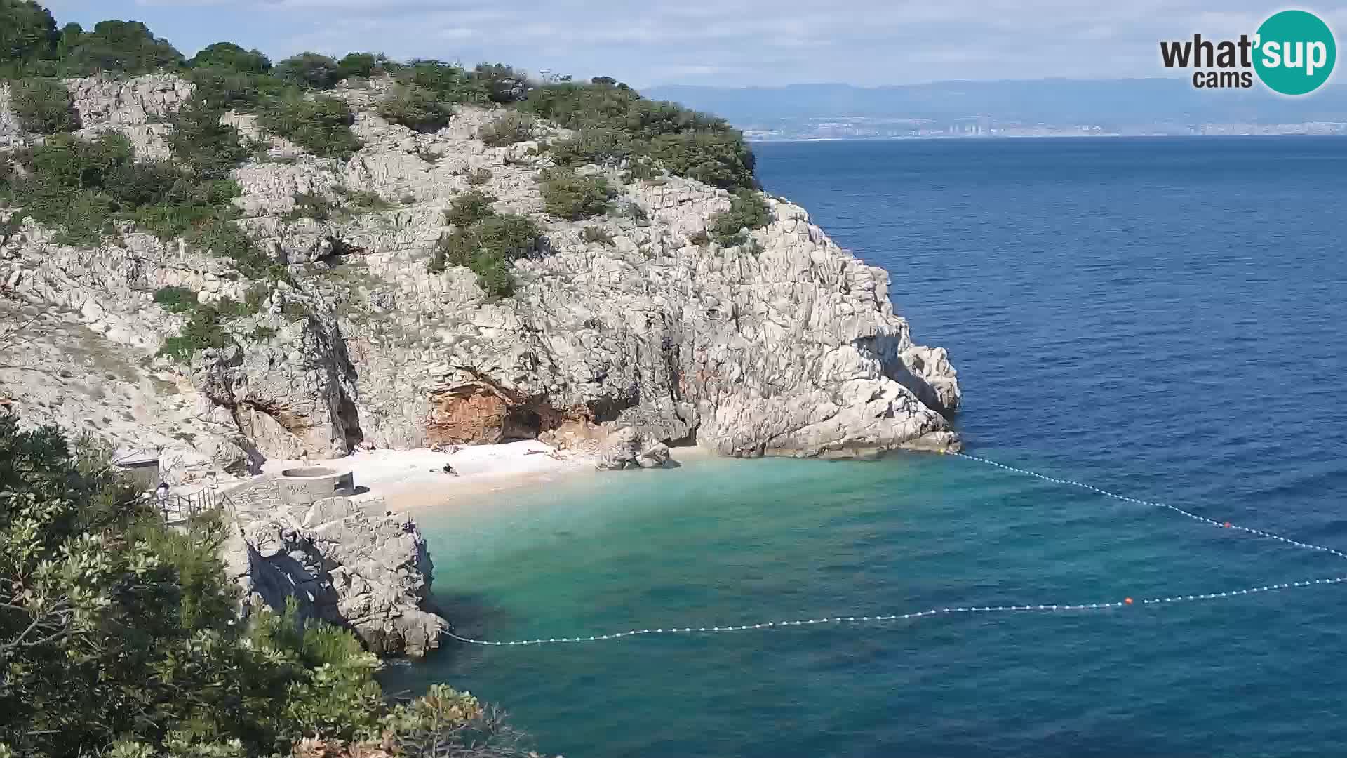 Webcam plage Brseč à Mošćenička Draga, Croatie