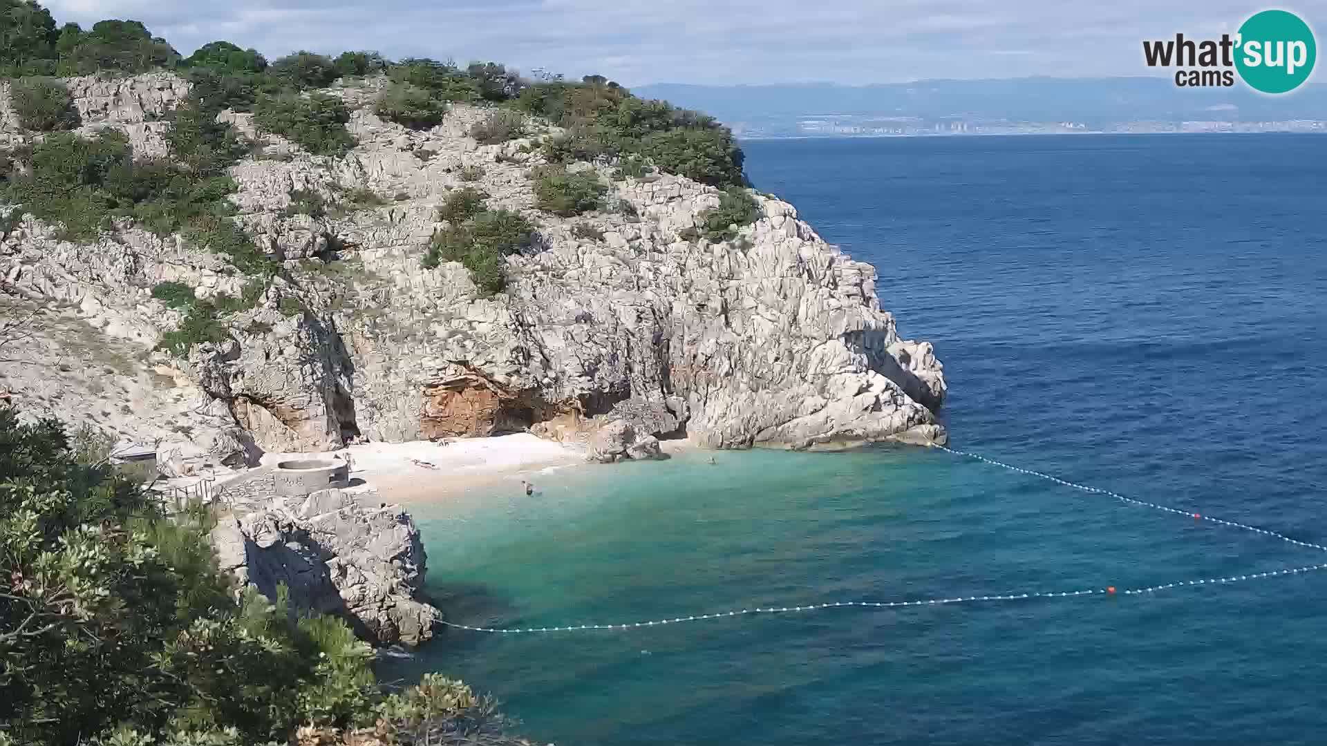 Cámara web de la playa de Brseč en Mošćenička Draga, Croacia
