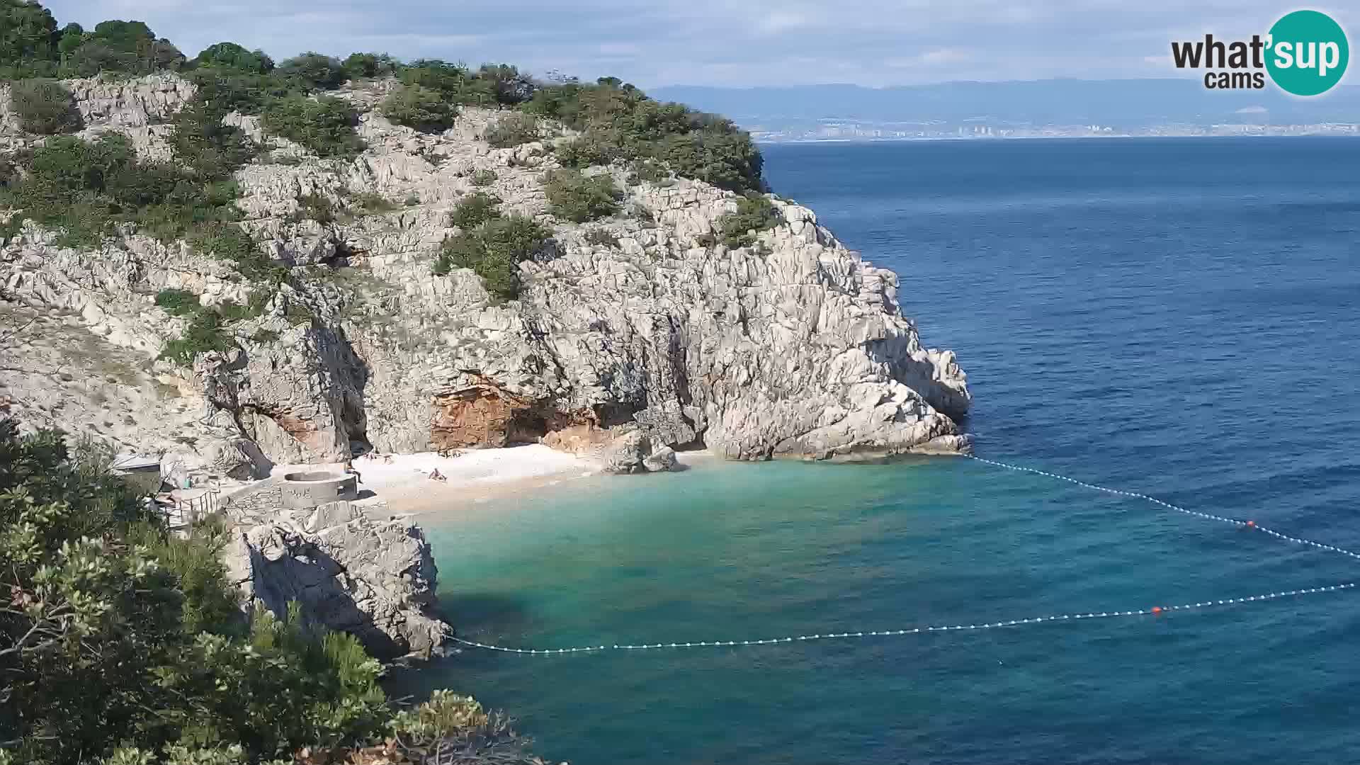 Webcam plage Brseč à Mošćenička Draga, Croatie