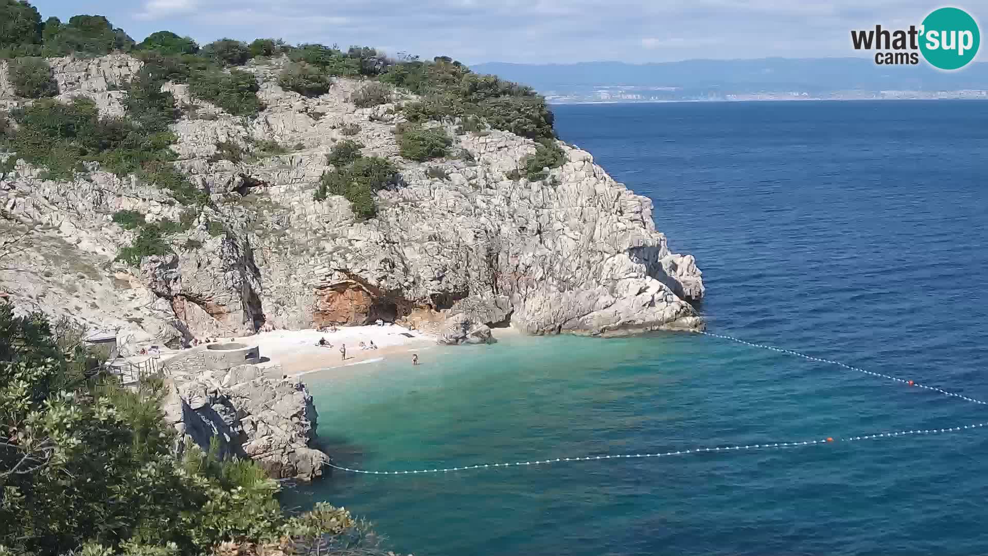 Cámara web de la playa de Brseč en Mošćenička Draga, Croacia