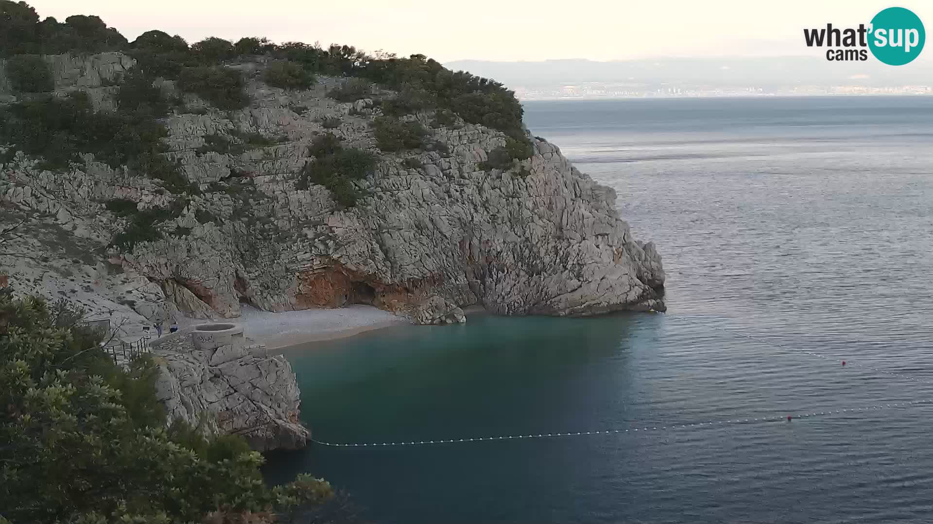 Cámara web de la playa de Brseč en Mošćenička Draga, Croacia