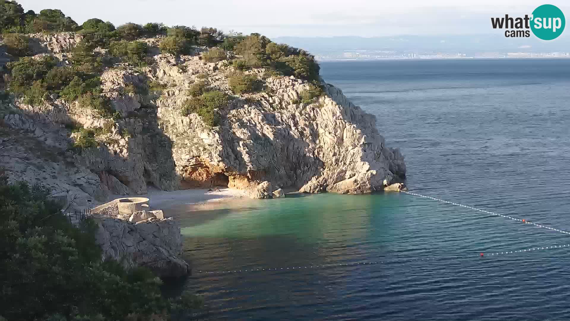 Cámara web de la playa de Brseč en Mošćenička Draga, Croacia