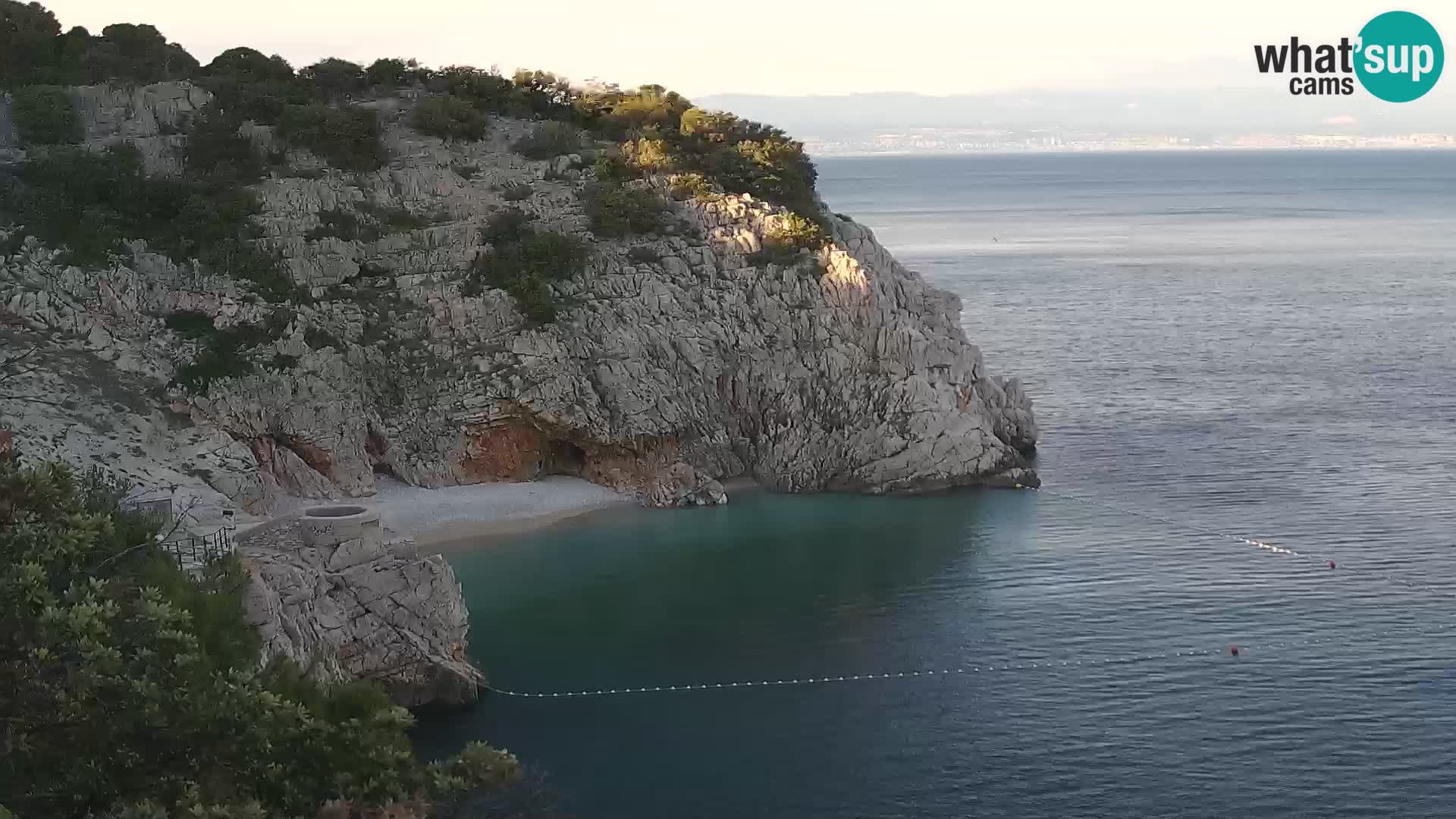Webcam plage Brseč à Mošćenička Draga, Croatie