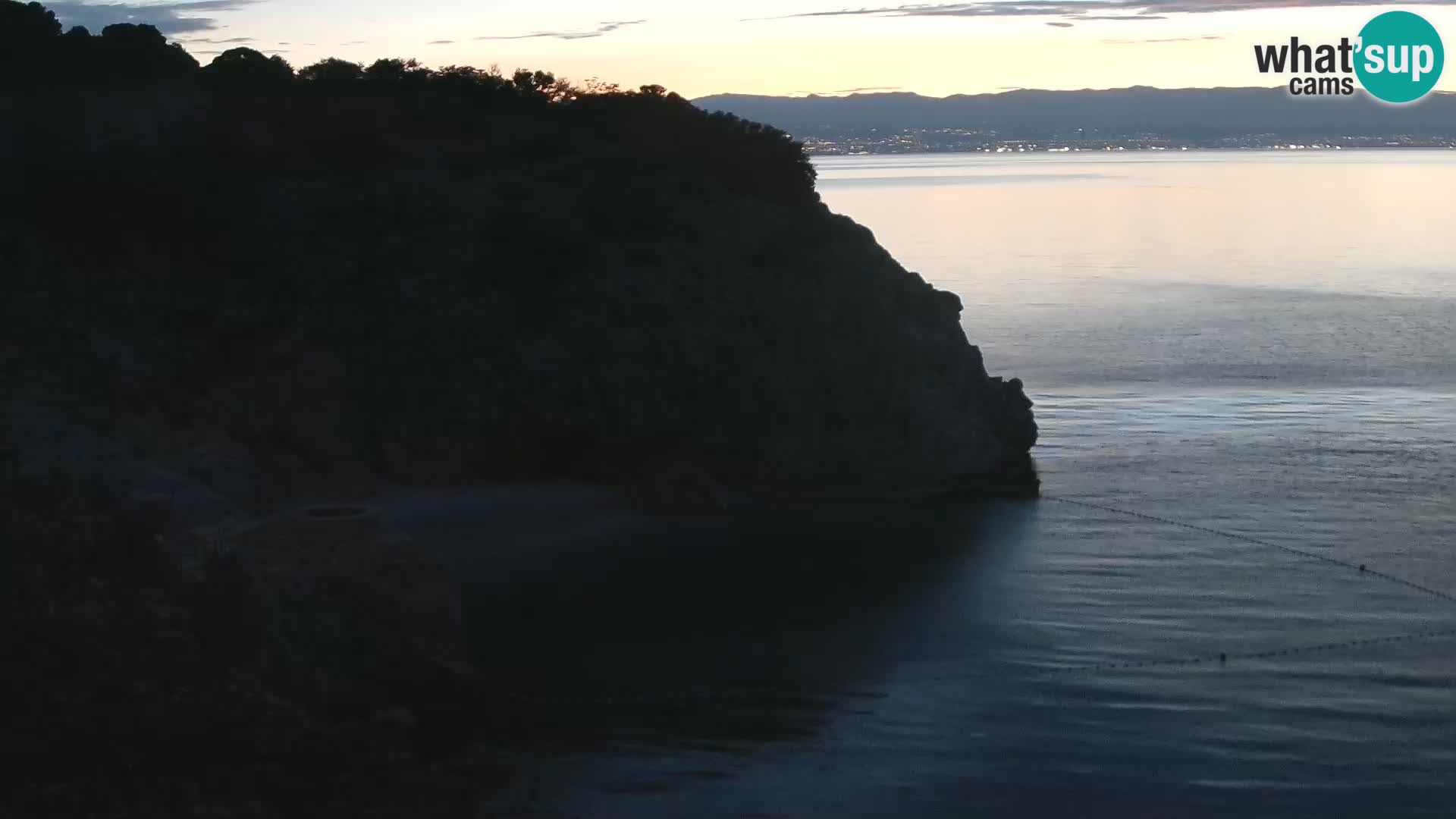 Webcam plage Brseč à Mošćenička Draga, Croatie