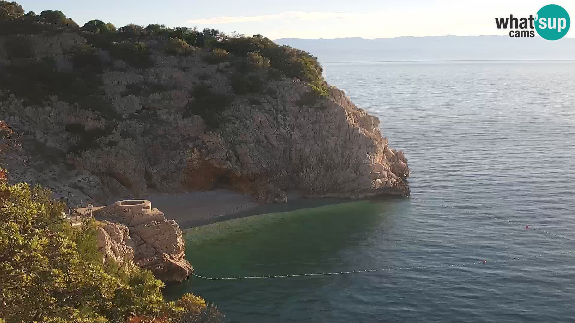 Spletna kamera Brseč plaža – Mošćenička Draga – Hrvaška