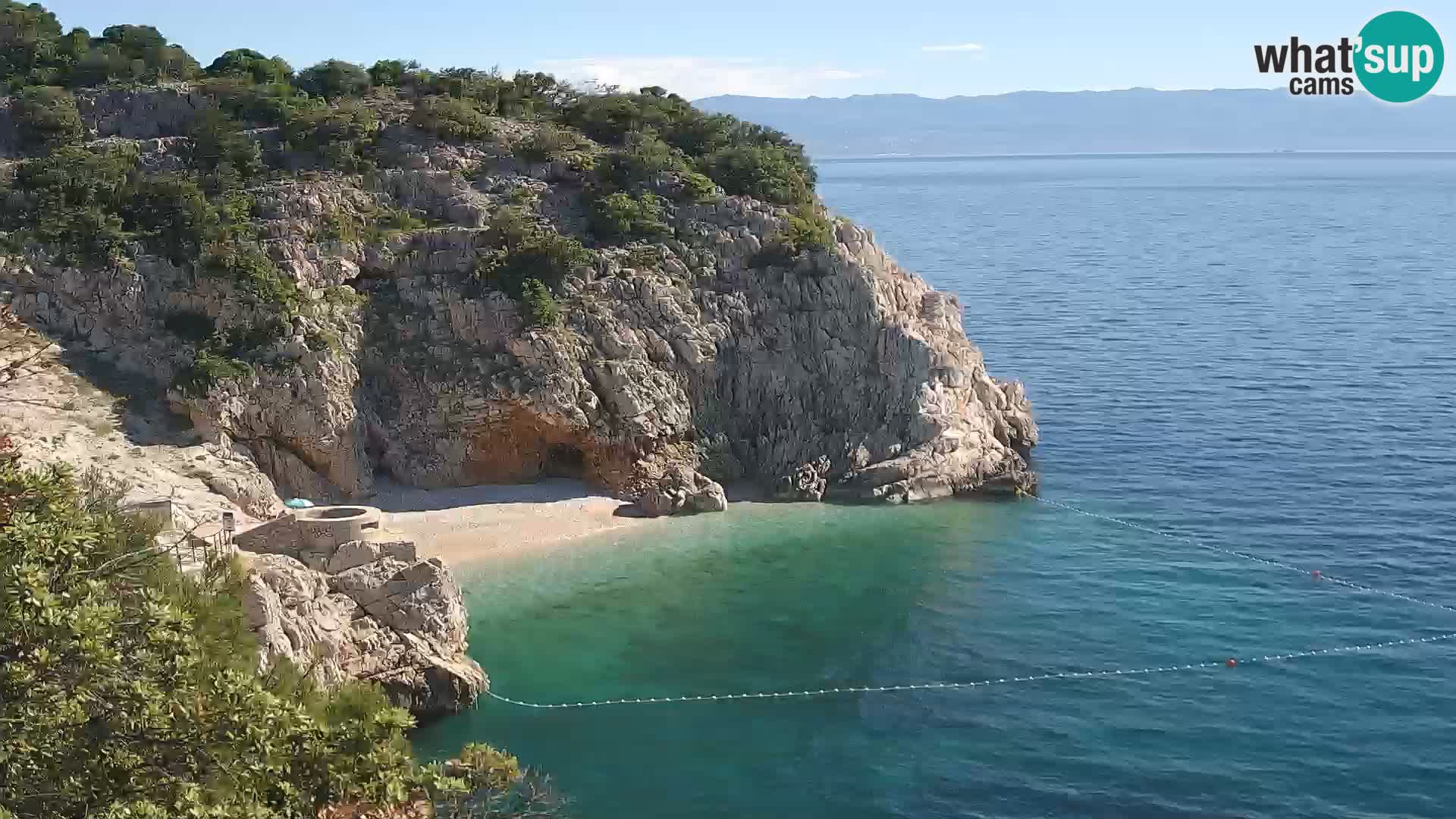 Webcam plage Brseč à Mošćenička Draga, Croatie