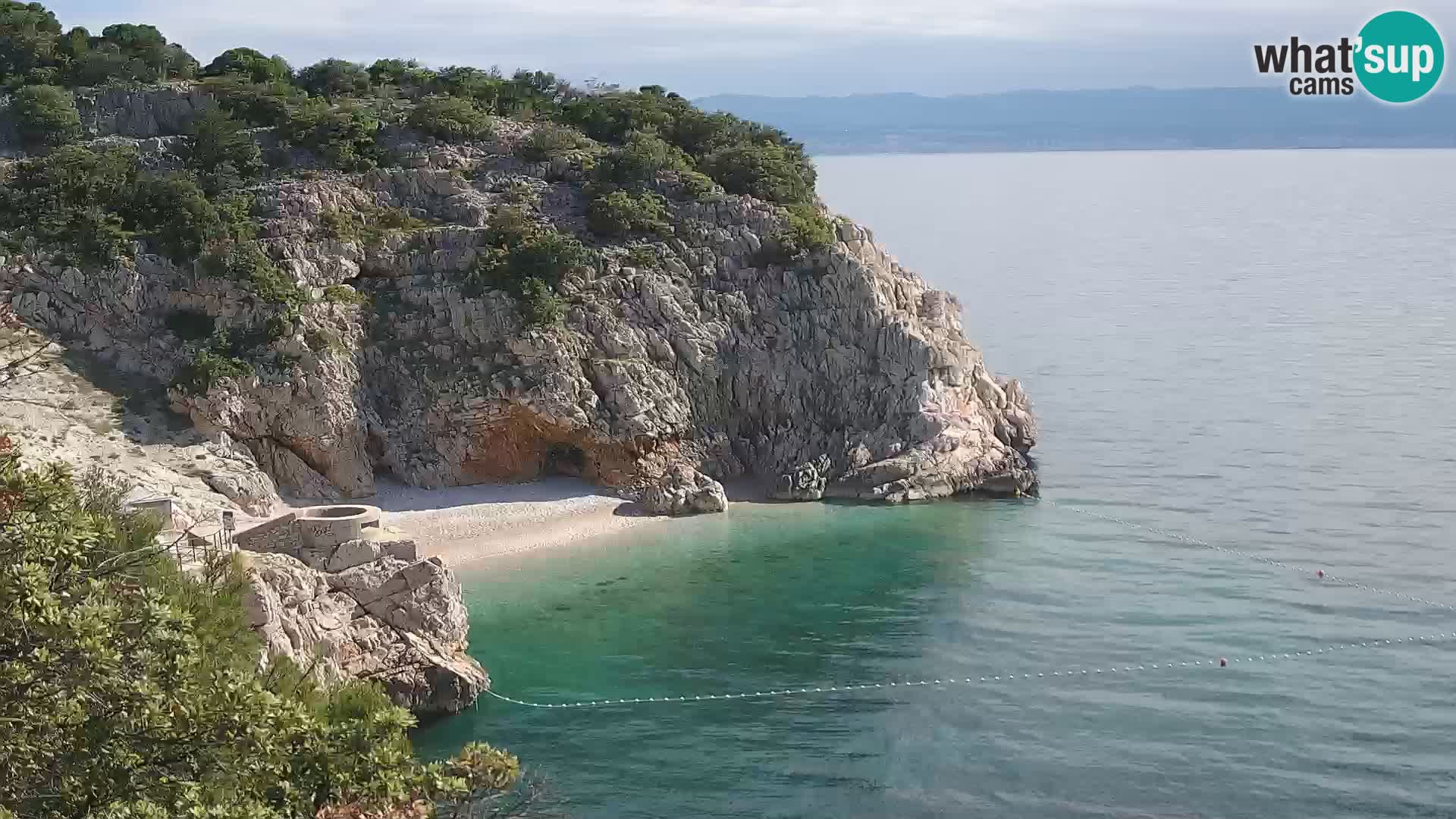 Webcam plage Brseč à Mošćenička Draga, Croatie