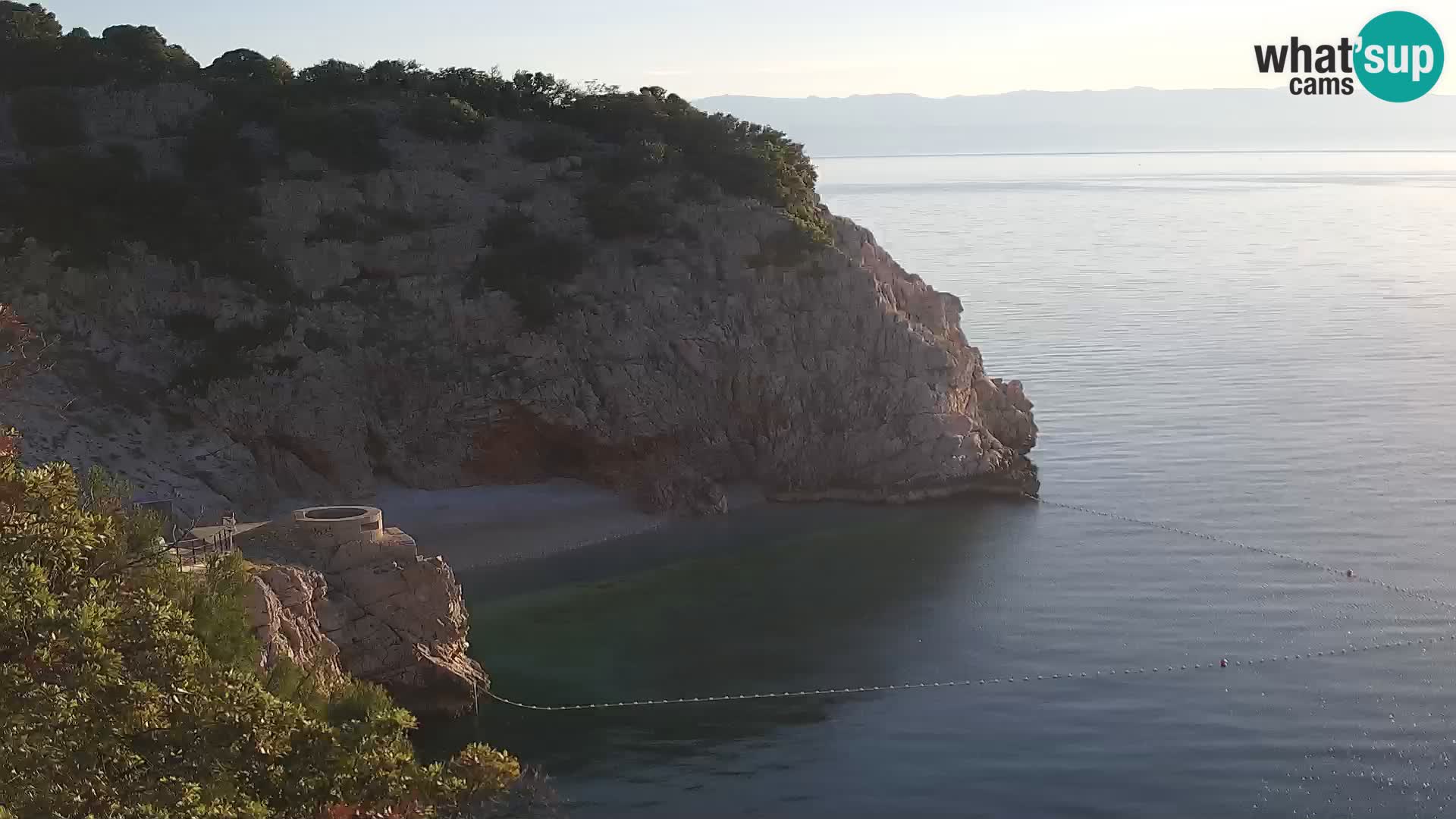 Webcam plage Brseč à Mošćenička Draga, Croatie