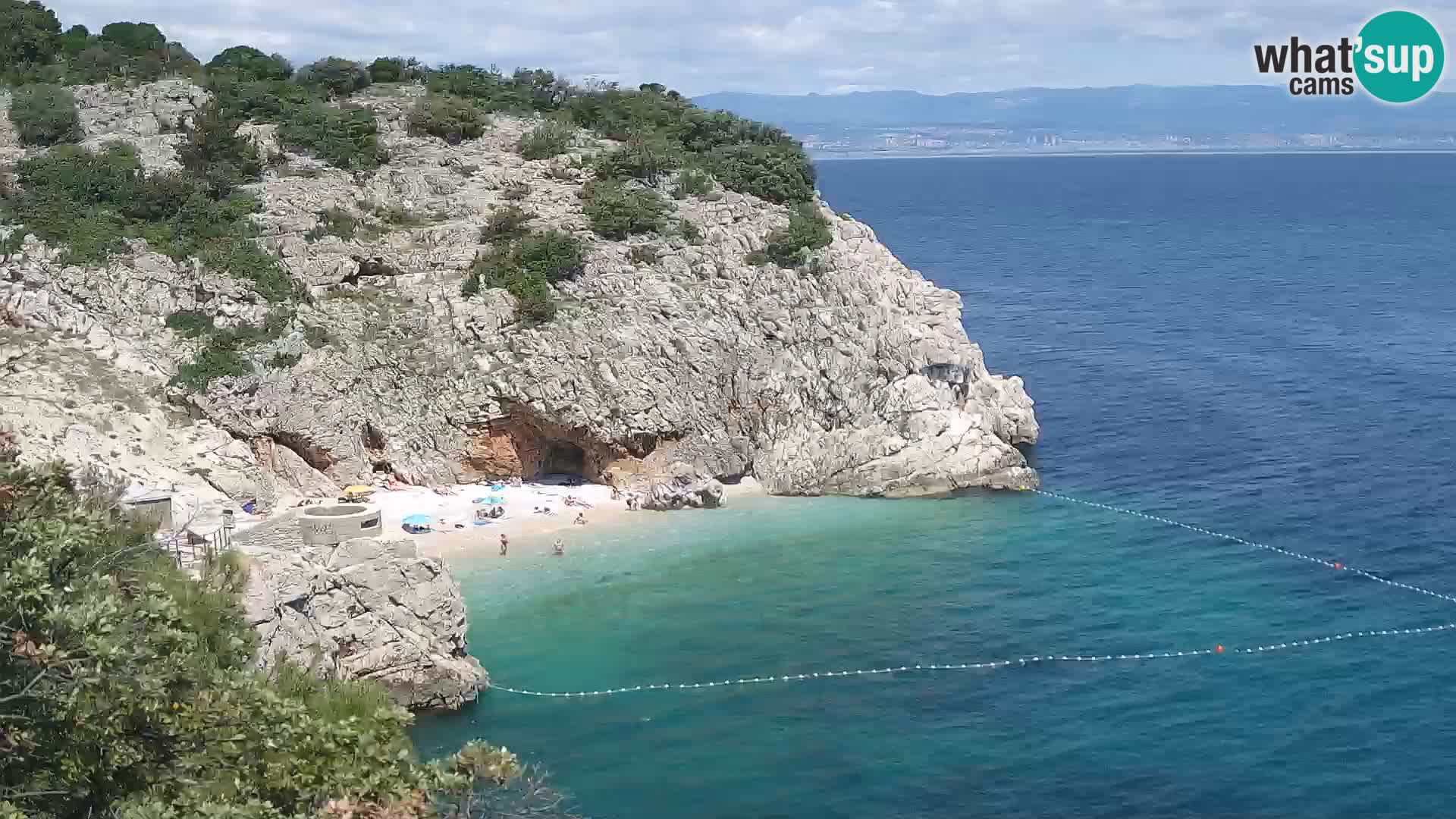 Cámara web de la playa de Brseč en Mošćenička Draga, Croacia