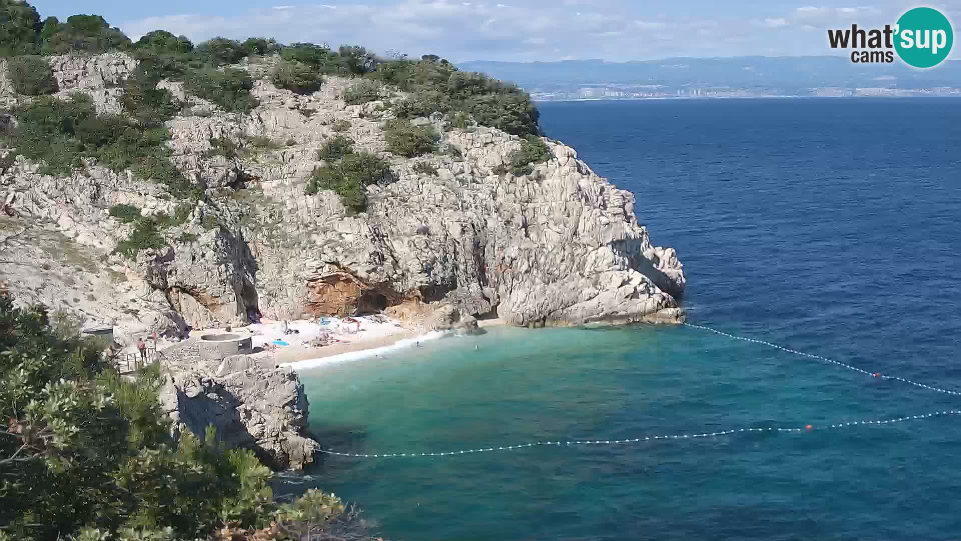 Webcam plage Brseč à Mošćenička Draga, Croatie