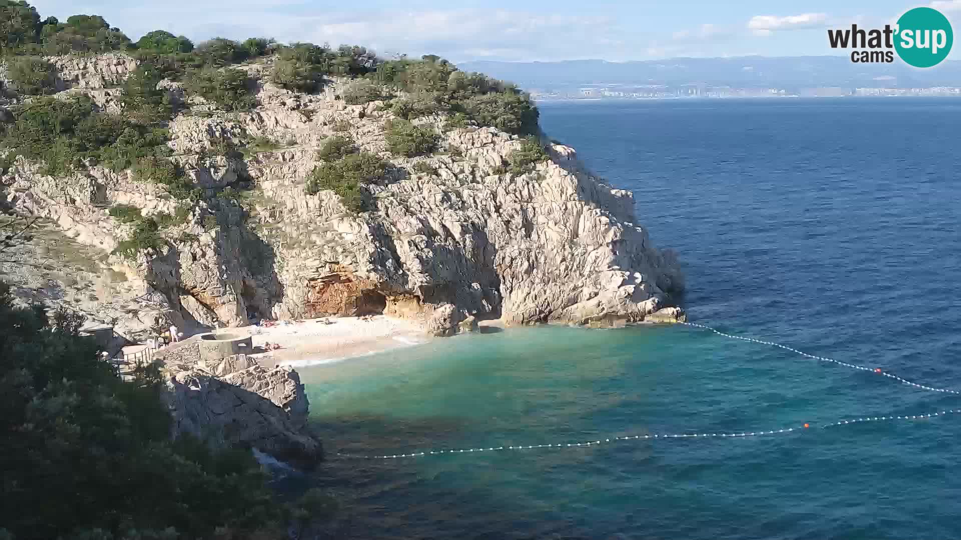 Cámara web de la playa de Brseč en Mošćenička Draga, Croacia