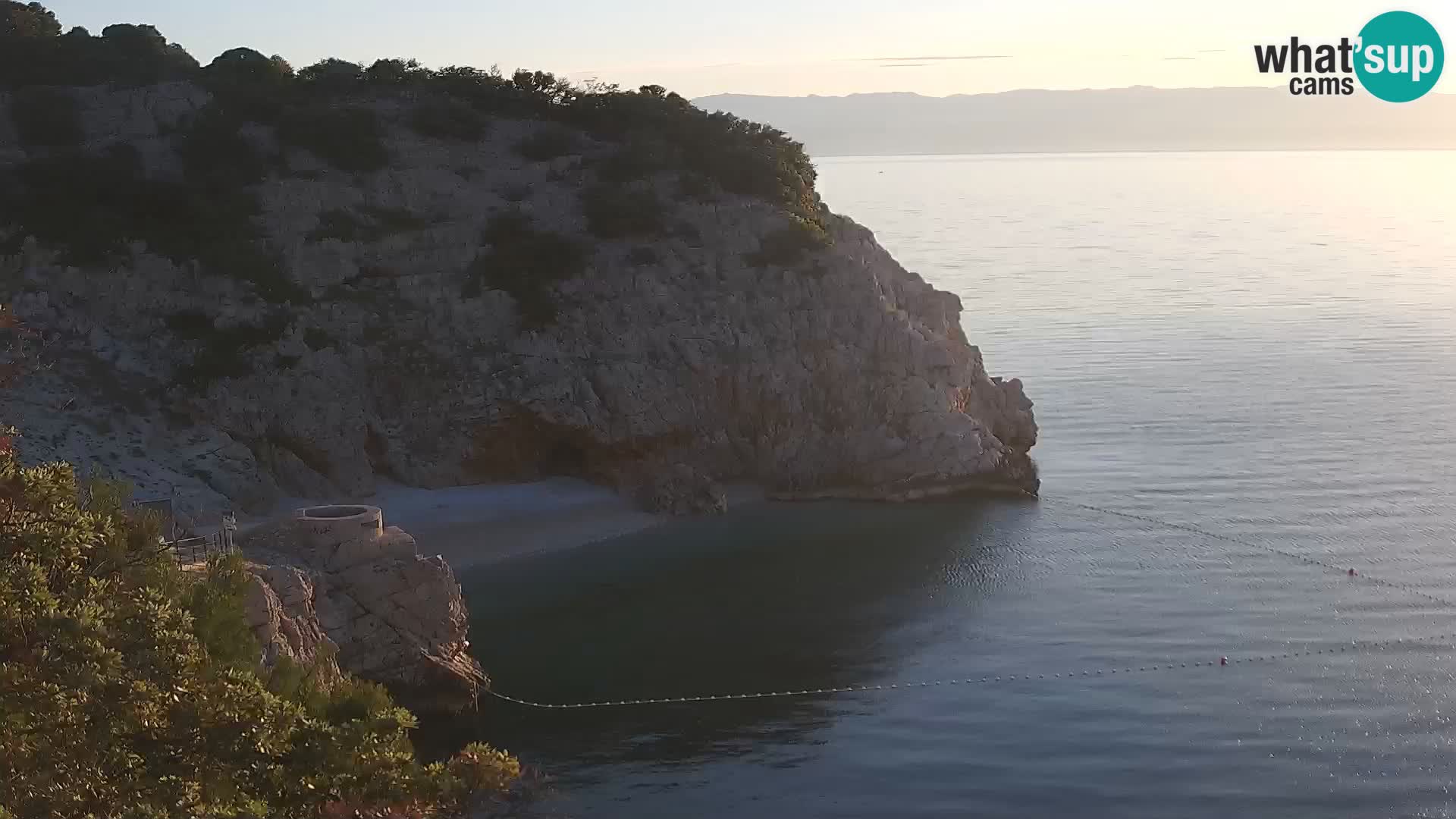 Spletna kamera Brseč plaža – Mošćenička Draga – Hrvaška