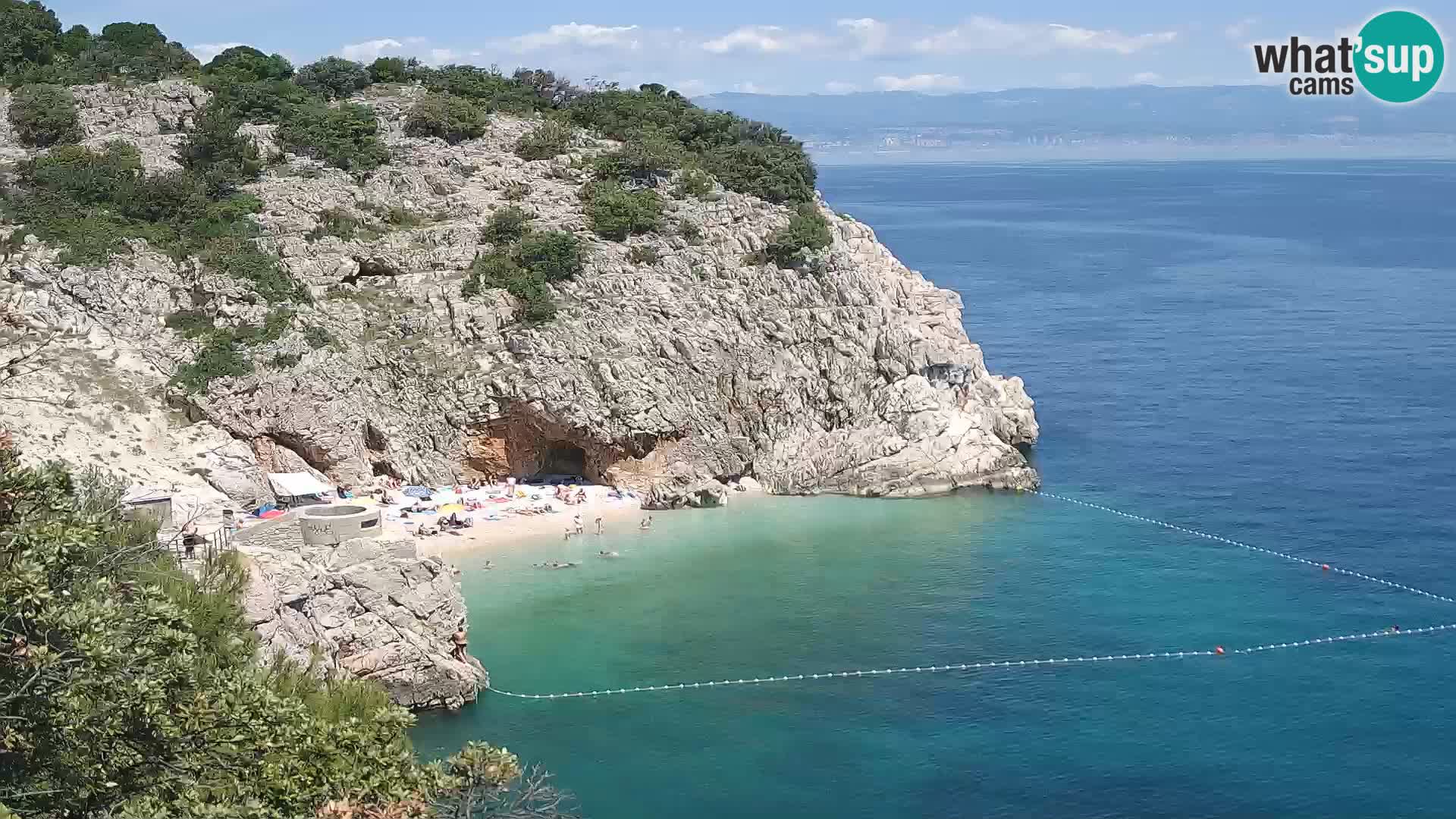 Webcam plage Brseč à Mošćenička Draga, Croatie