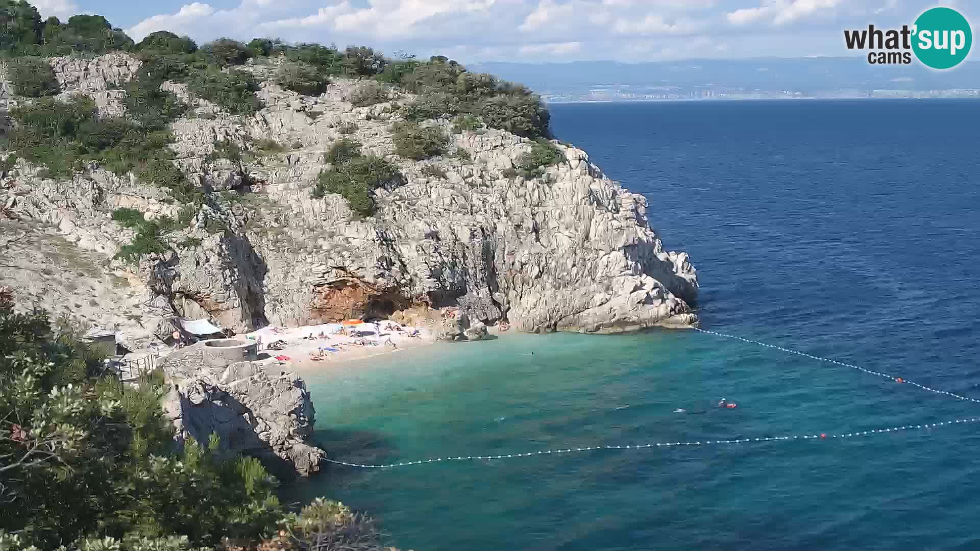 Cámara web de la playa de Brseč en Mošćenička Draga, Croacia
