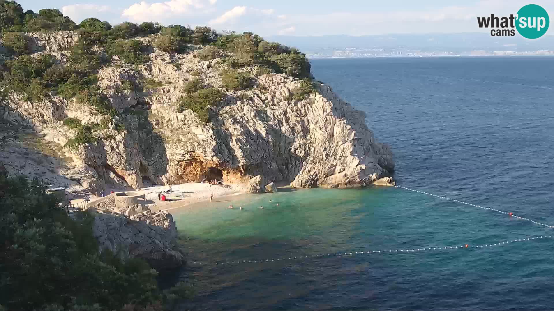 Webcam plage Brseč à Mošćenička Draga, Croatie