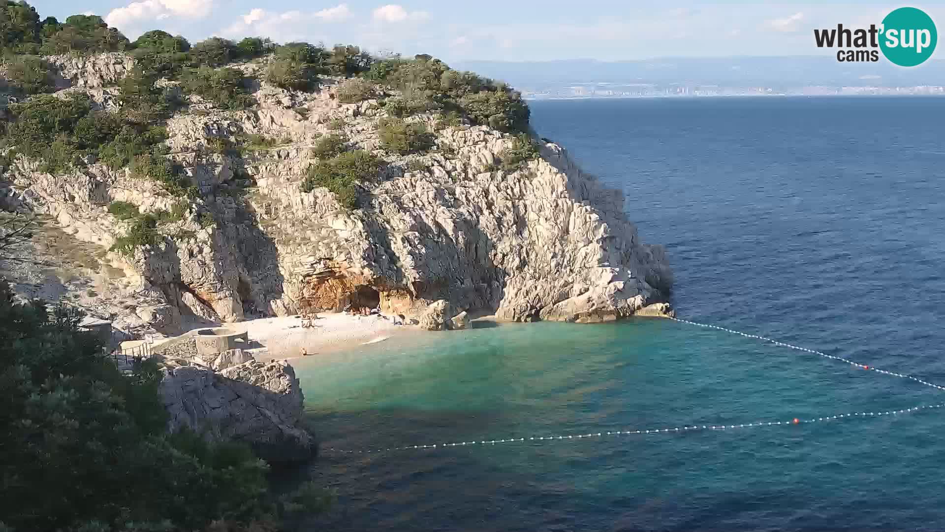 Webcam plage Brseč à Mošćenička Draga, Croatie