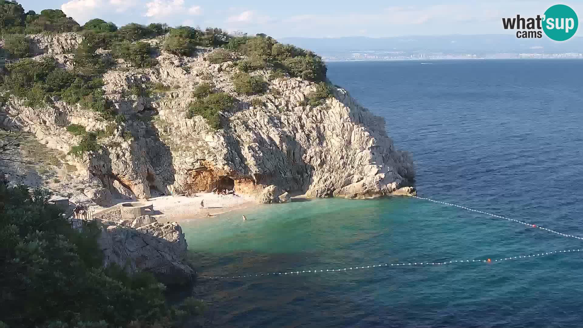 Webcam plage Brseč à Mošćenička Draga, Croatie