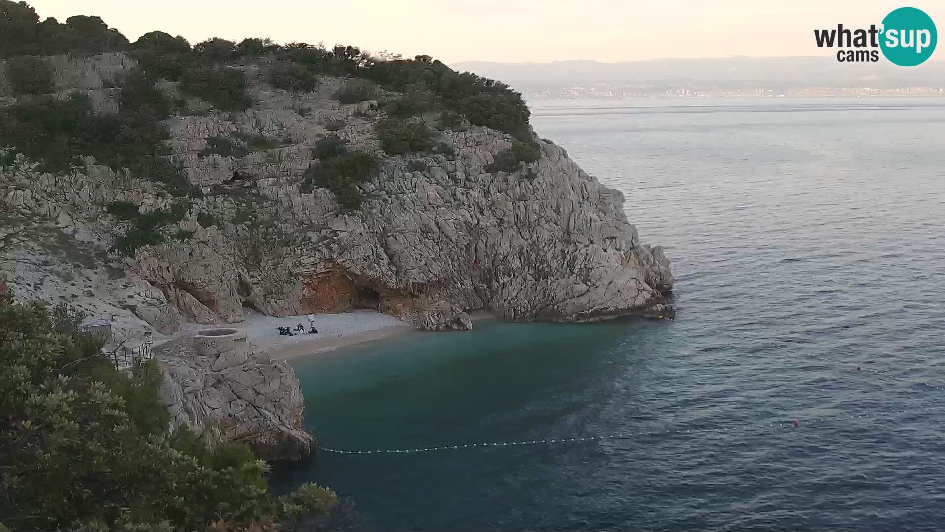 Webcam plage Brseč à Mošćenička Draga, Croatie