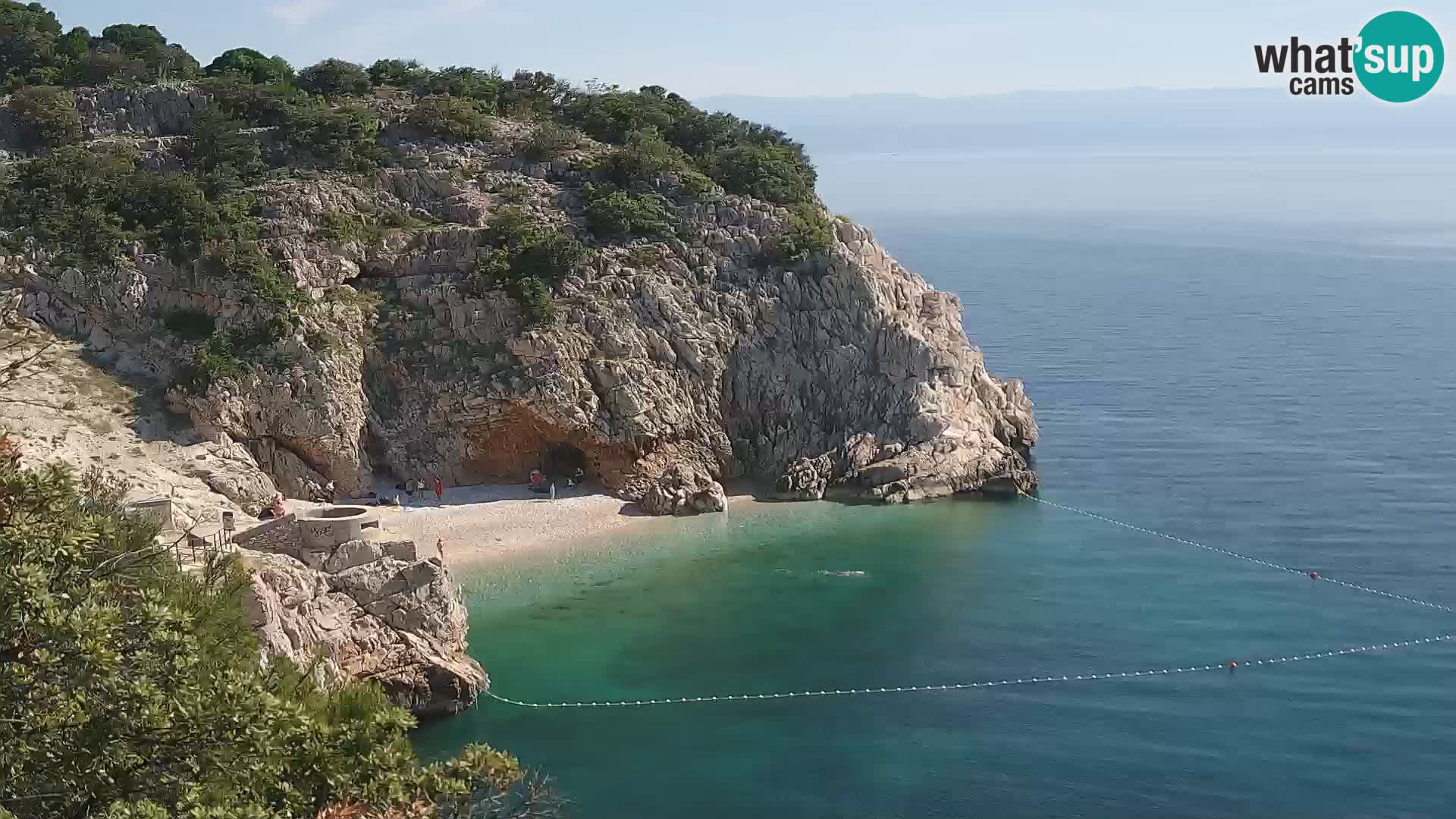Cámara web de la playa de Brseč en Mošćenička Draga, Croacia