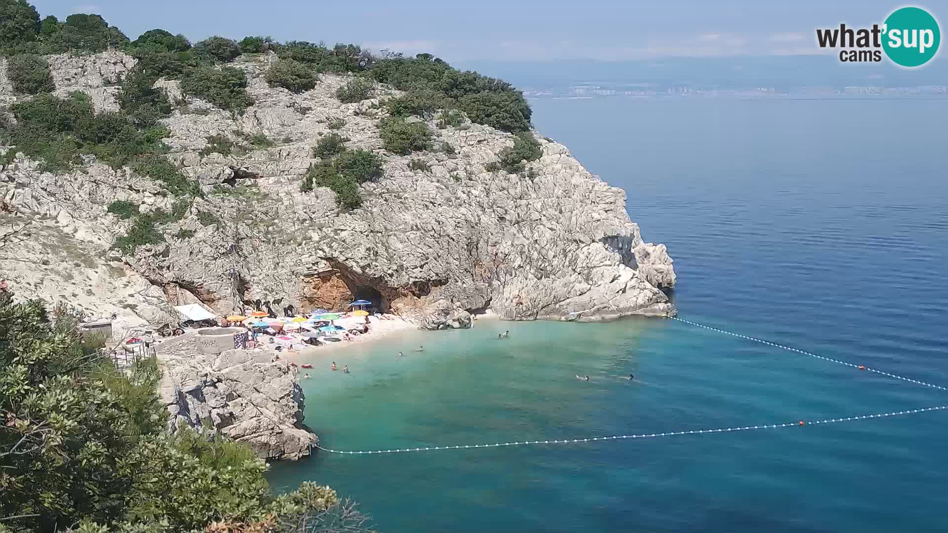Webcam plage Brseč à Mošćenička Draga, Croatie
