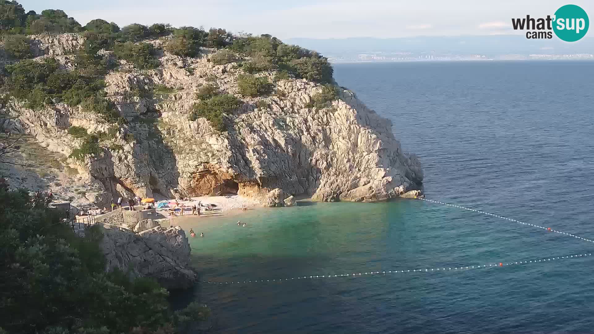 Webcam plage Brseč à Mošćenička Draga, Croatie