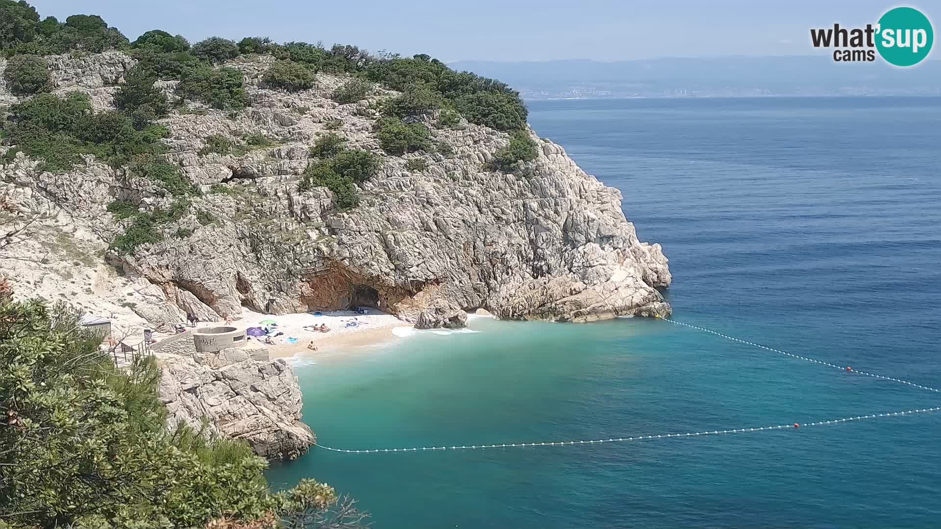 Webcam plage Brseč à Mošćenička Draga, Croatie