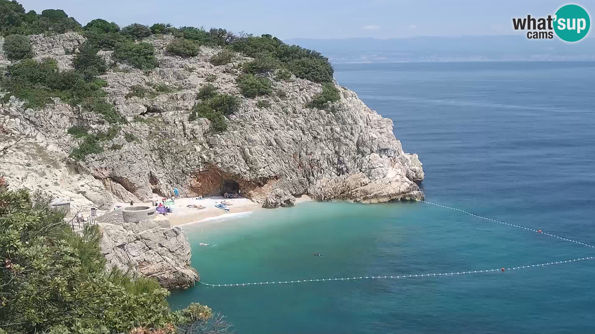 Spletna kamera Brseč plaža – Mošćenička Draga – Hrvaška