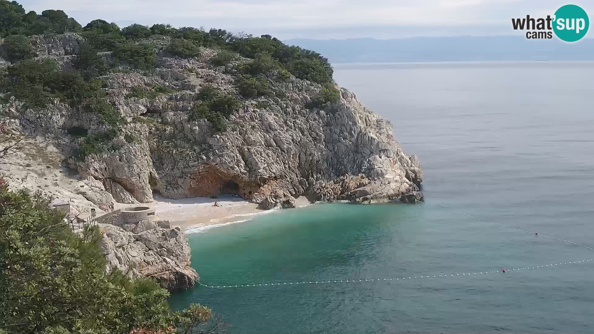 Cámara web de la playa de Brseč en Mošćenička Draga, Croacia