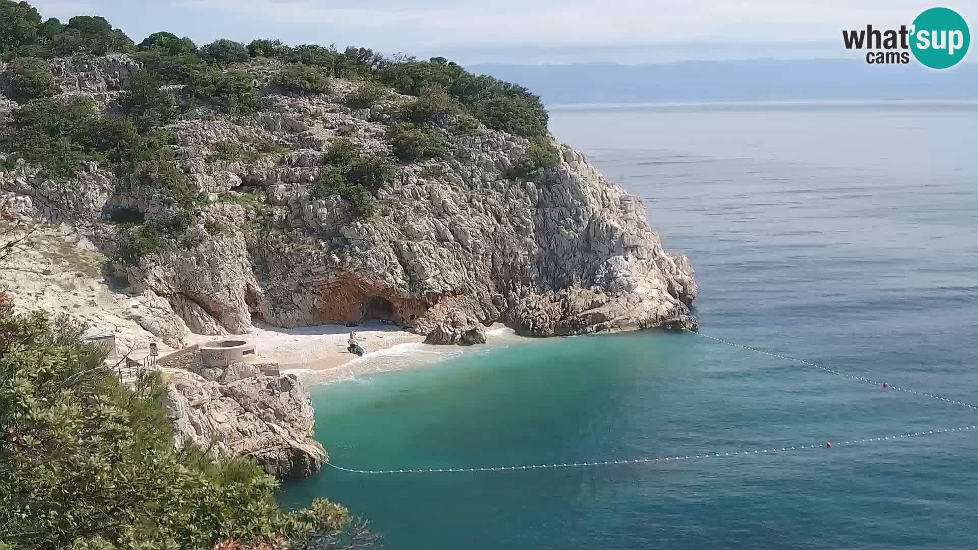 Spletna kamera Brseč plaža – Mošćenička Draga – Hrvaška
