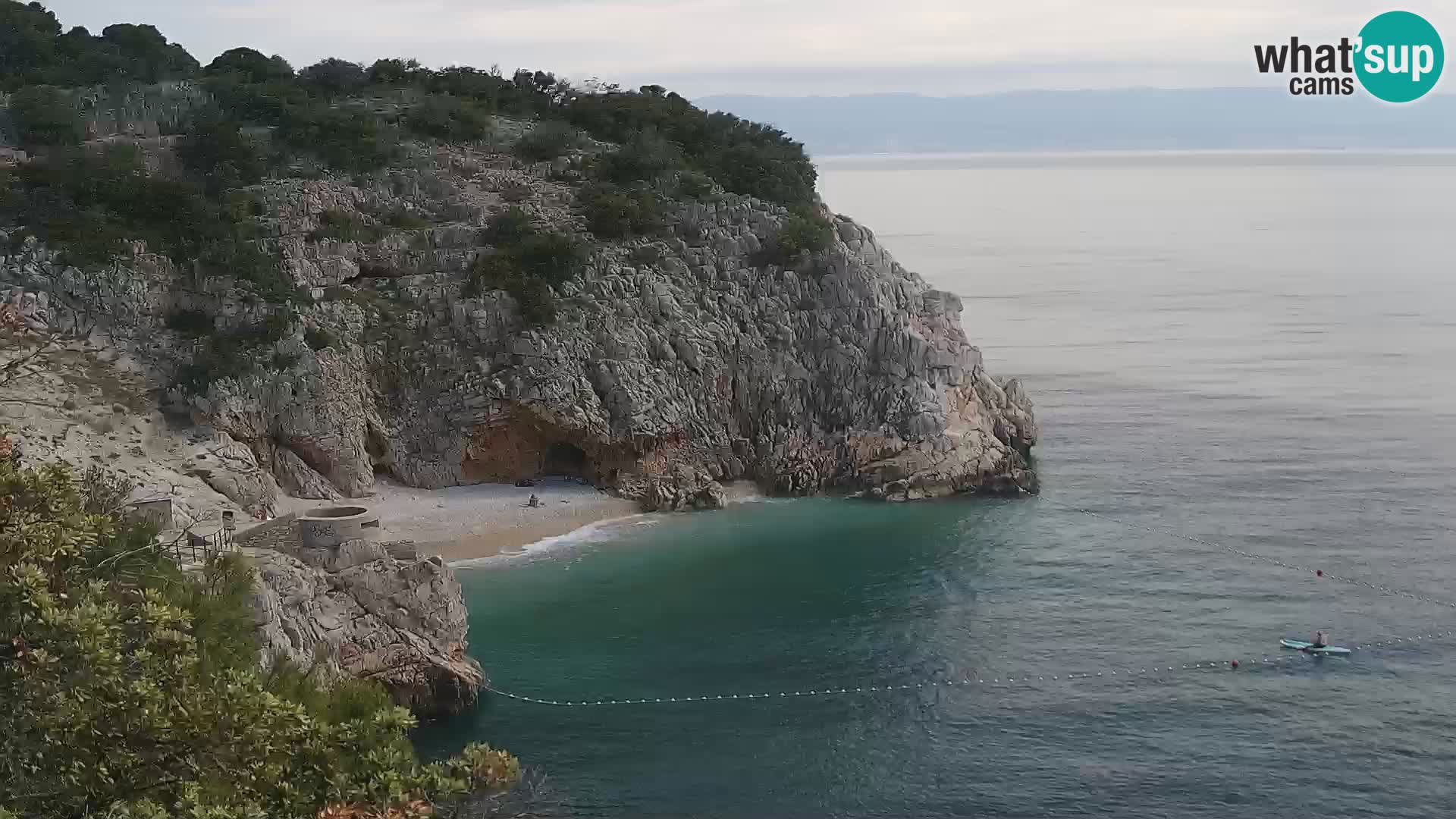 Webcam plage Brseč à Mošćenička Draga, Croatie