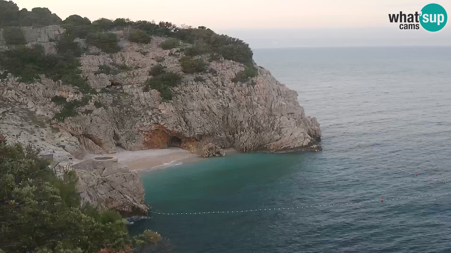 Spletna kamera Brseč plaža – Mošćenička Draga – Hrvaška