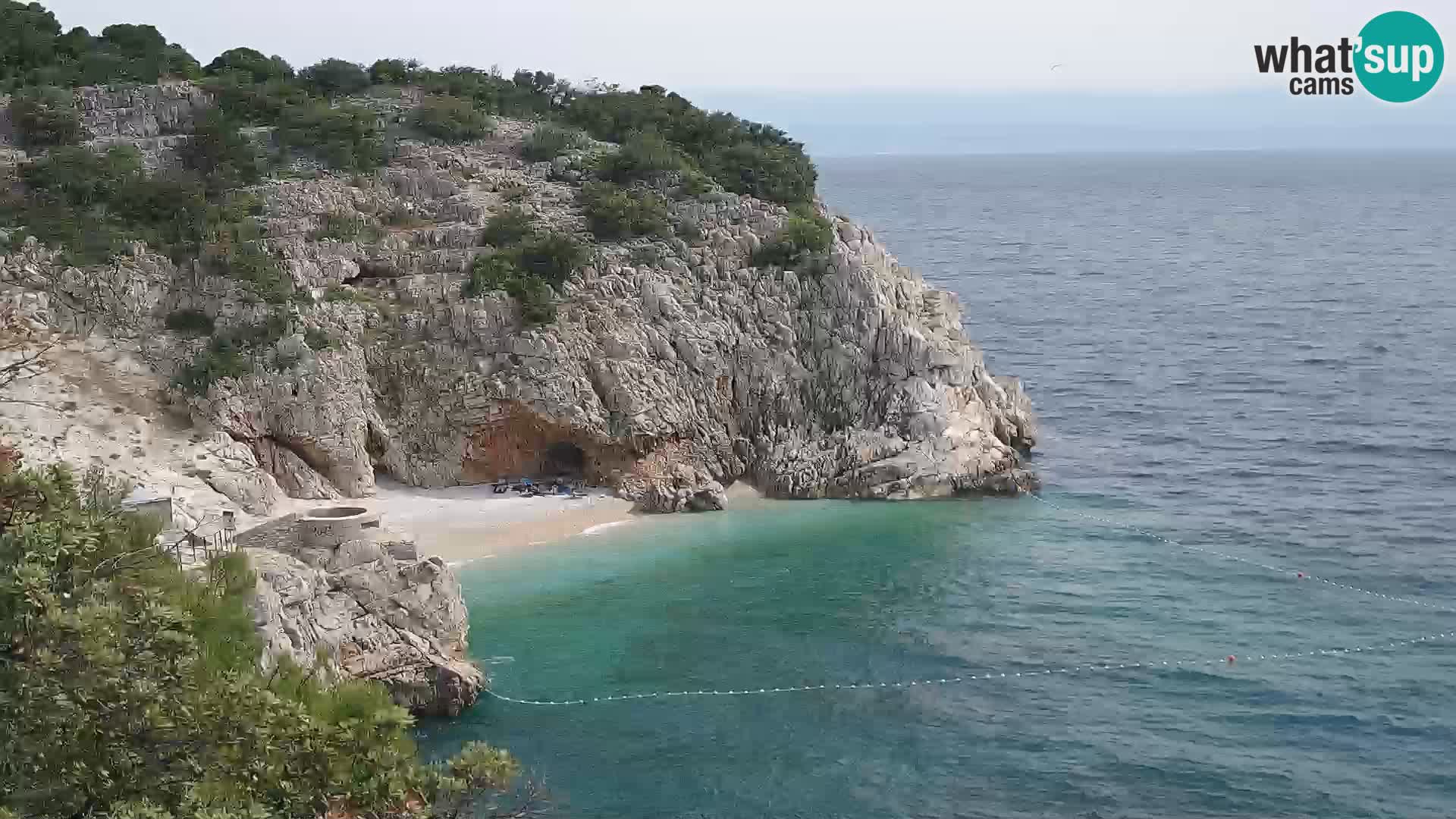 Cámara web de la playa de Brseč en Mošćenička Draga, Croacia