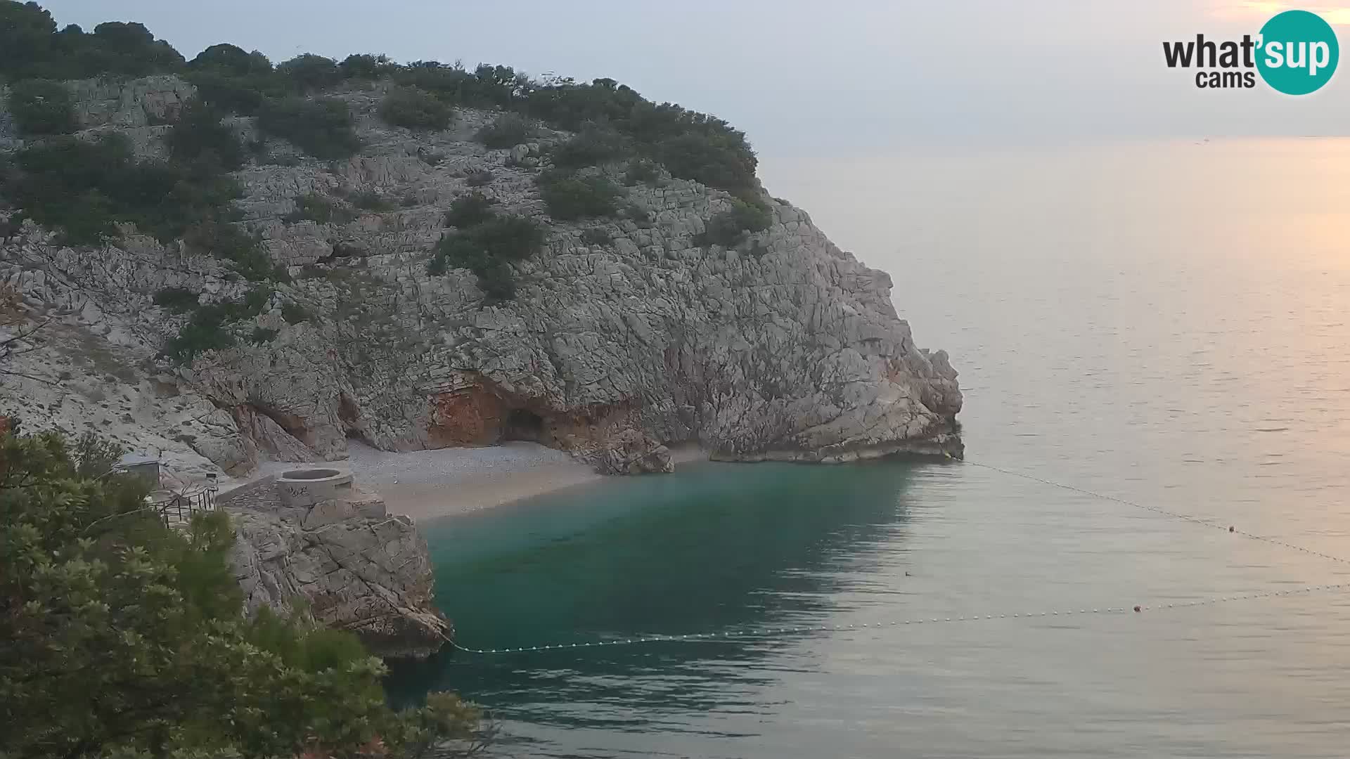 Spletna kamera Brseč plaža – Mošćenička Draga – Hrvaška
