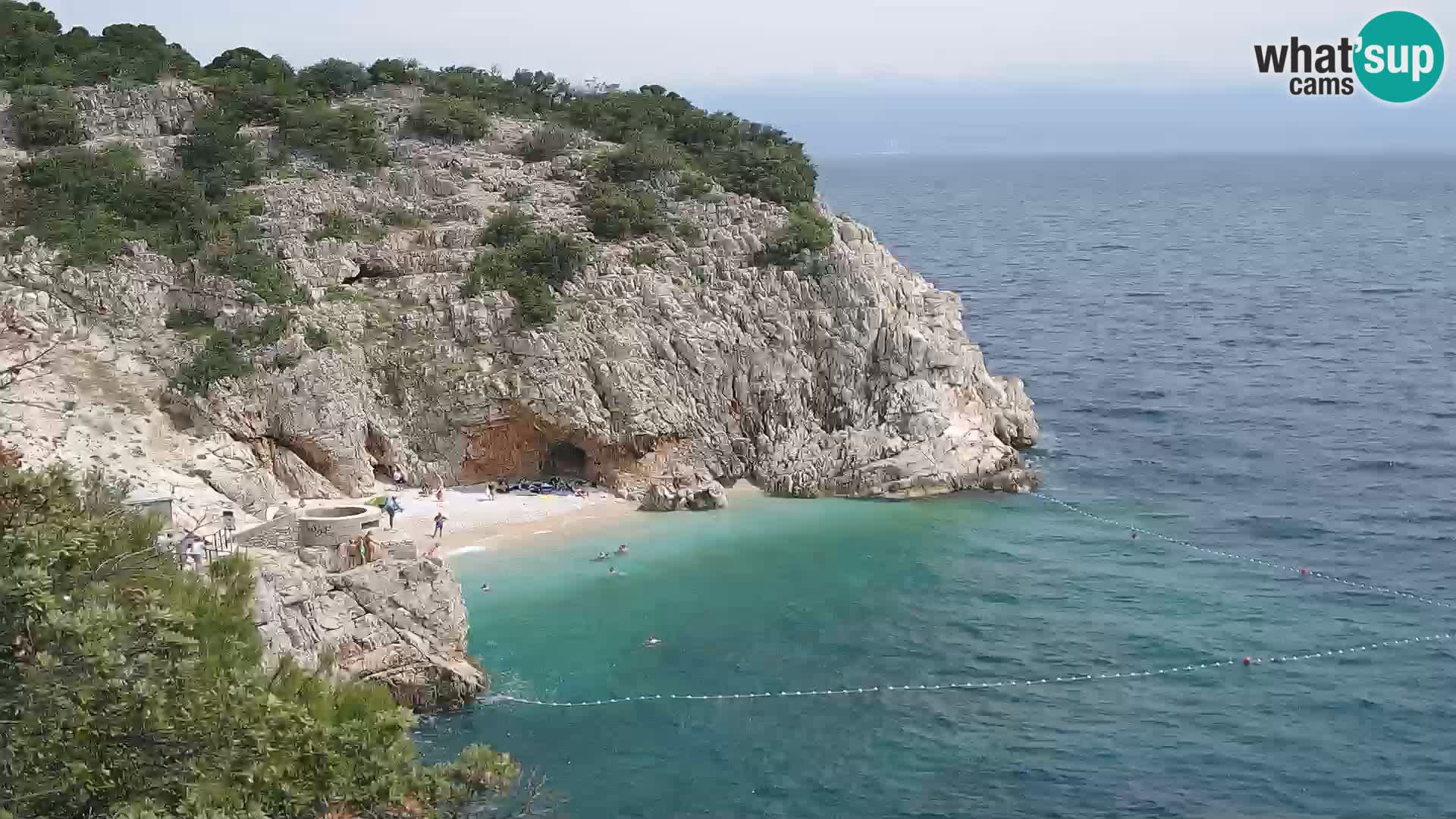 Spletna kamera Brseč plaža – Mošćenička Draga – Hrvaška
