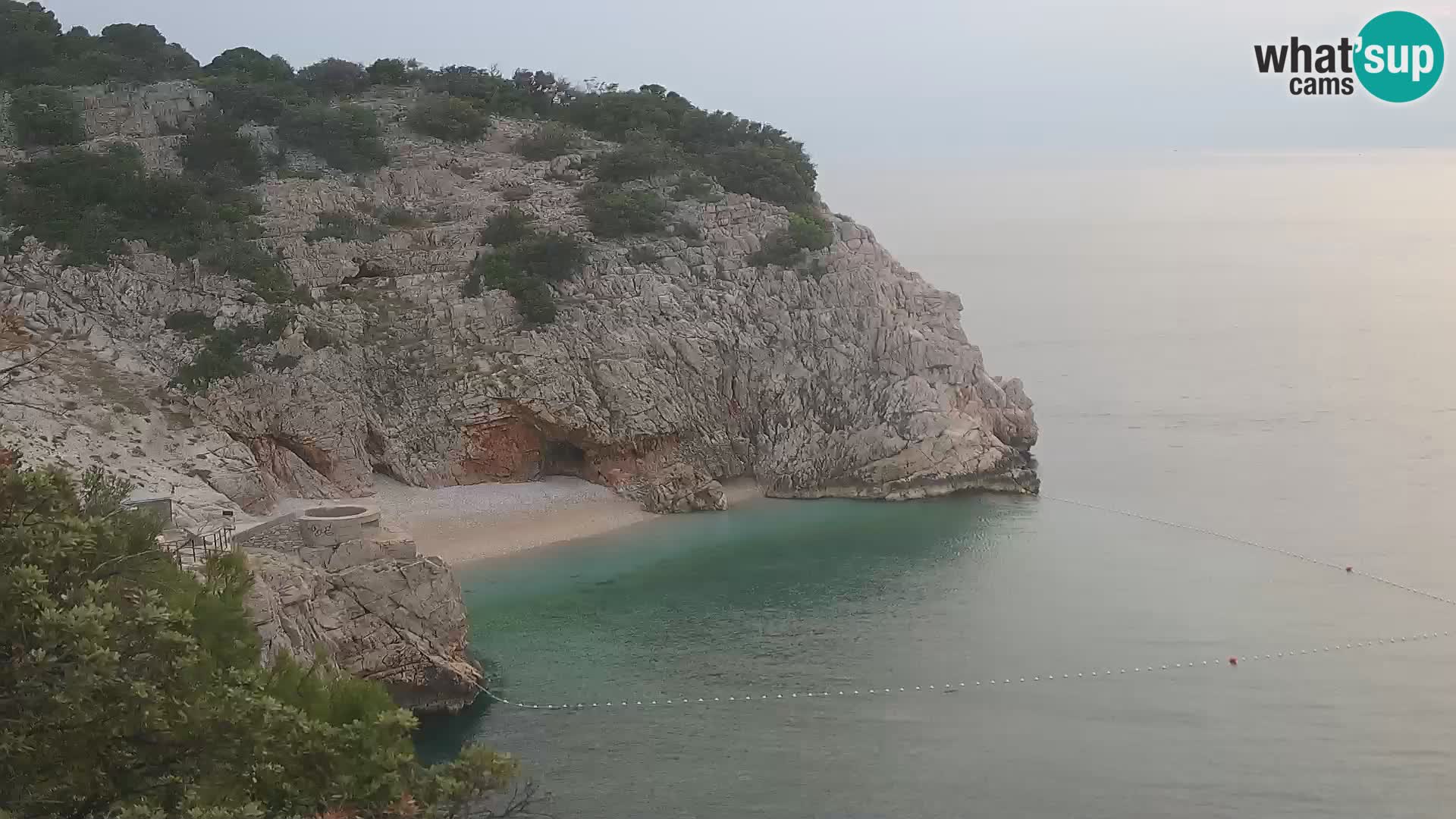 Spletna kamera Brseč plaža – Mošćenička Draga – Hrvaška