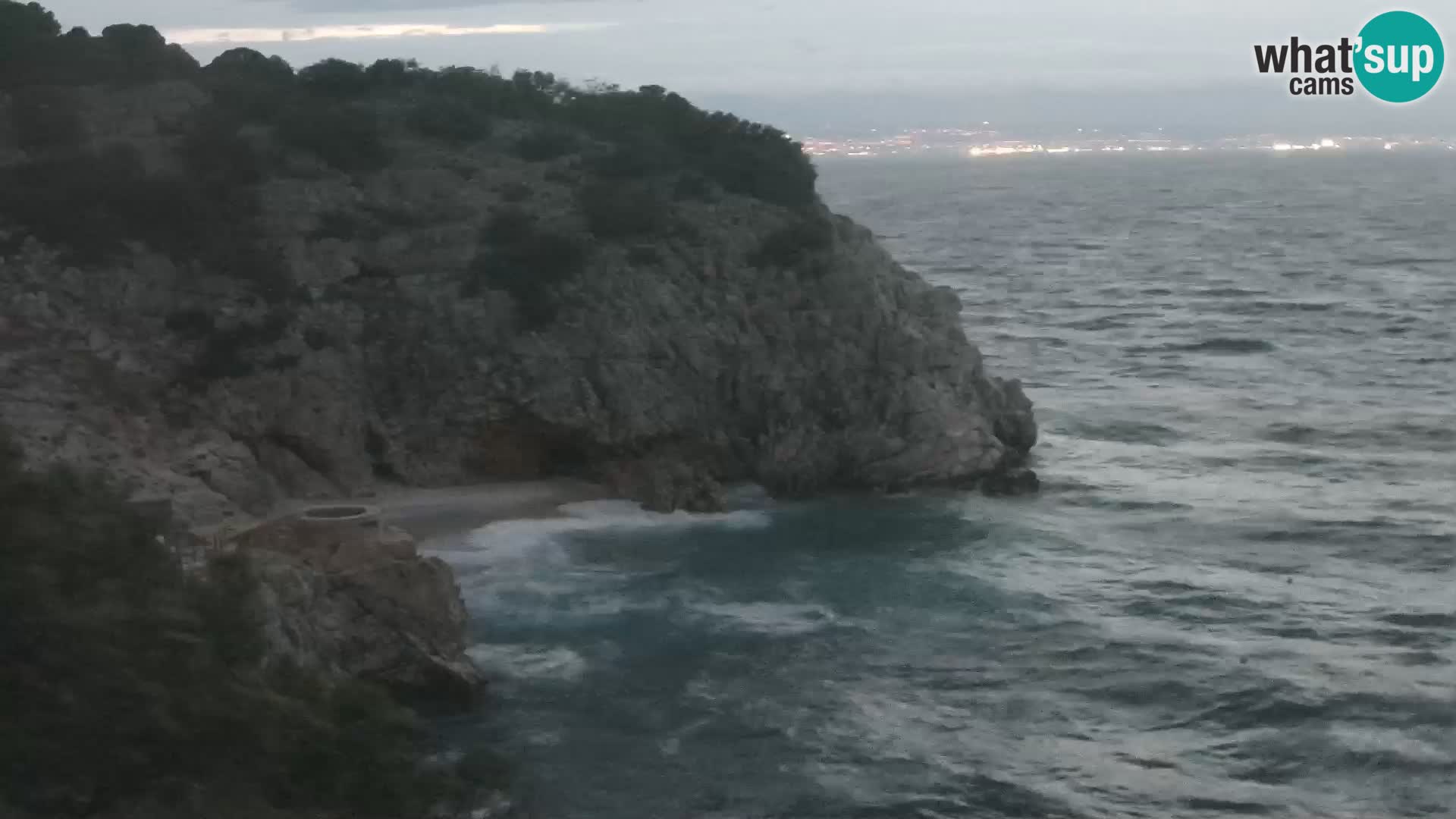 Spletna kamera Brseč plaža – Mošćenička Draga – Hrvaška