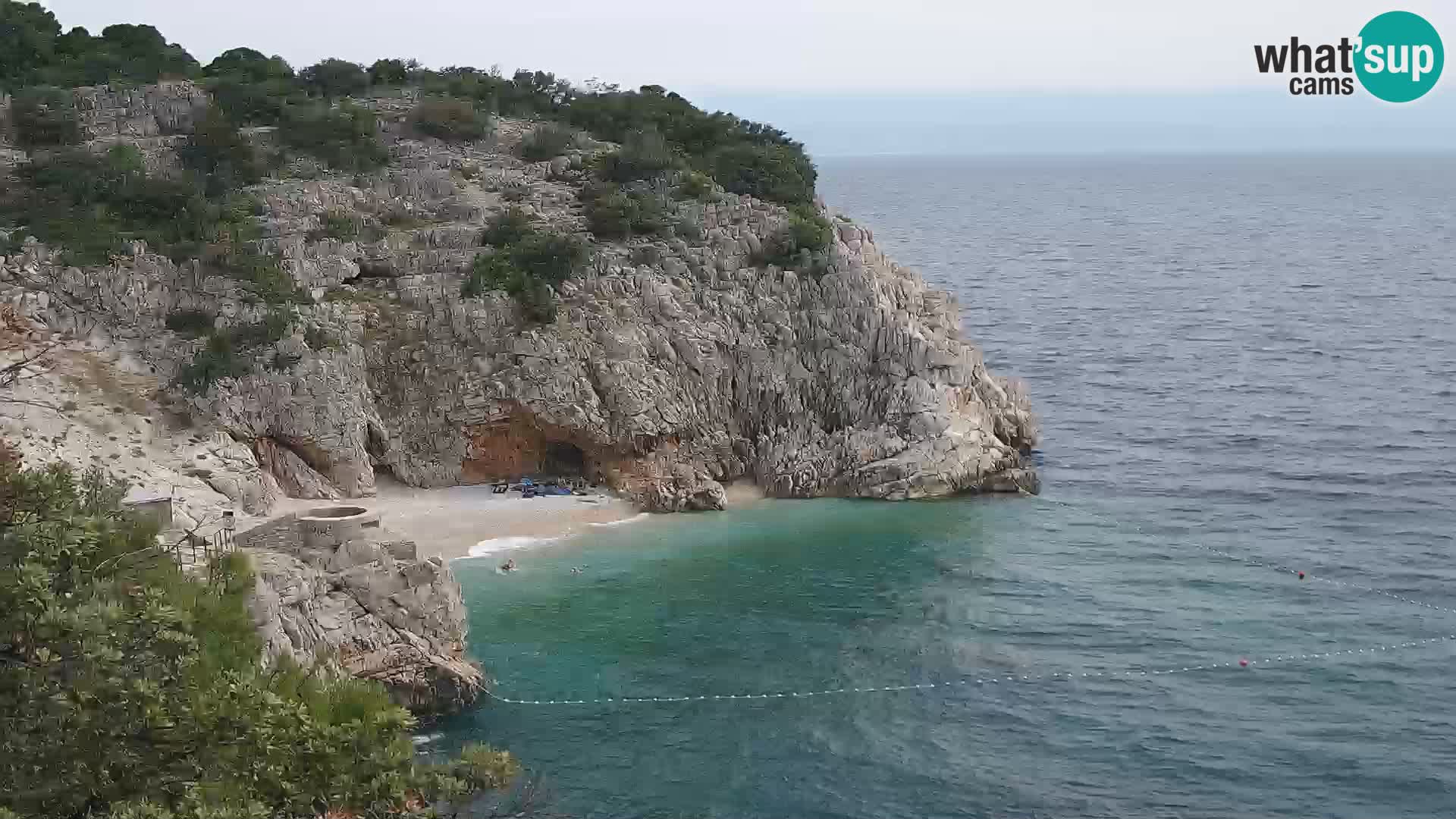 Spletna kamera Brseč plaža – Mošćenička Draga – Hrvaška