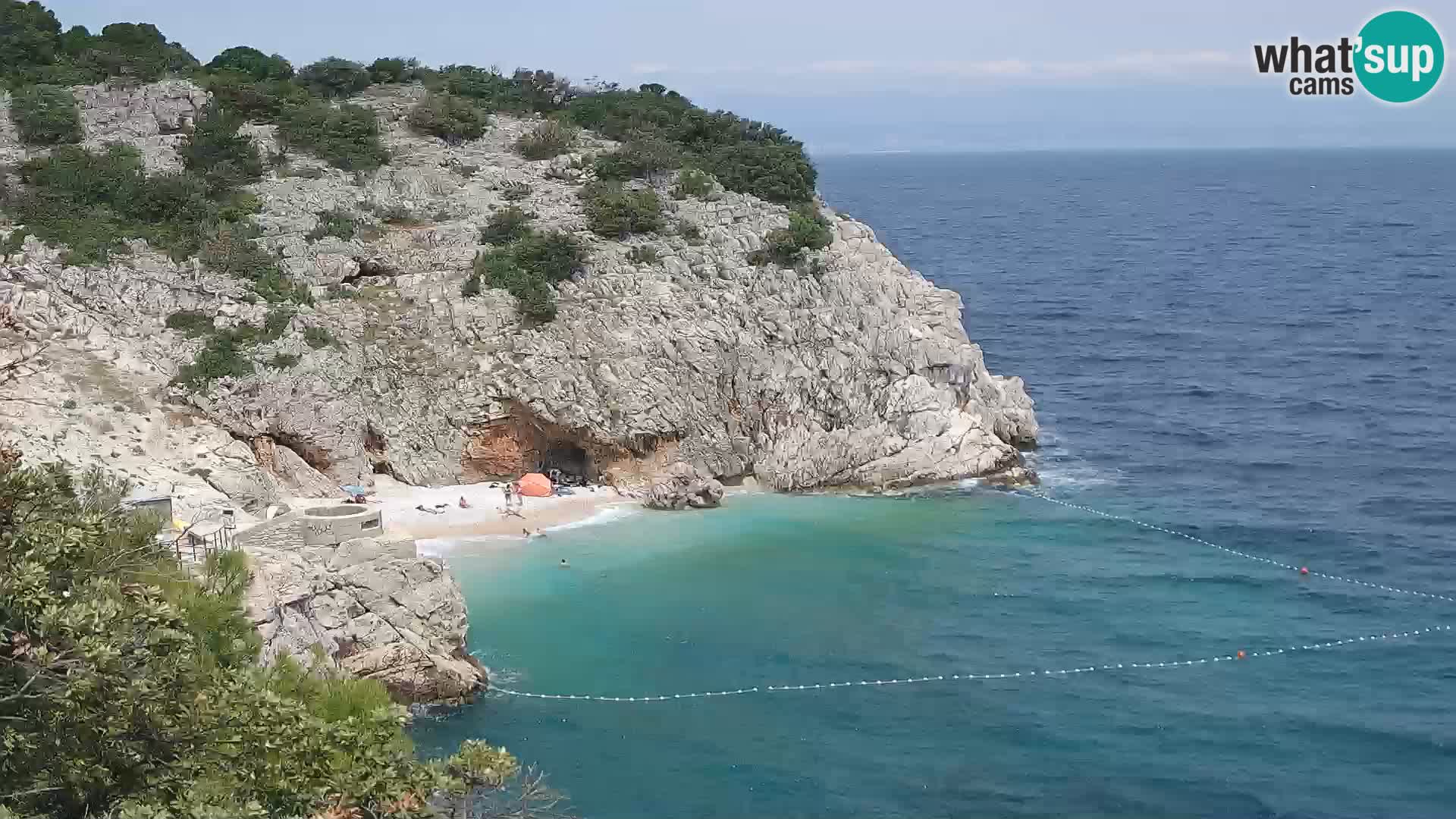 Spletna kamera Brseč plaža – Mošćenička Draga – Hrvaška